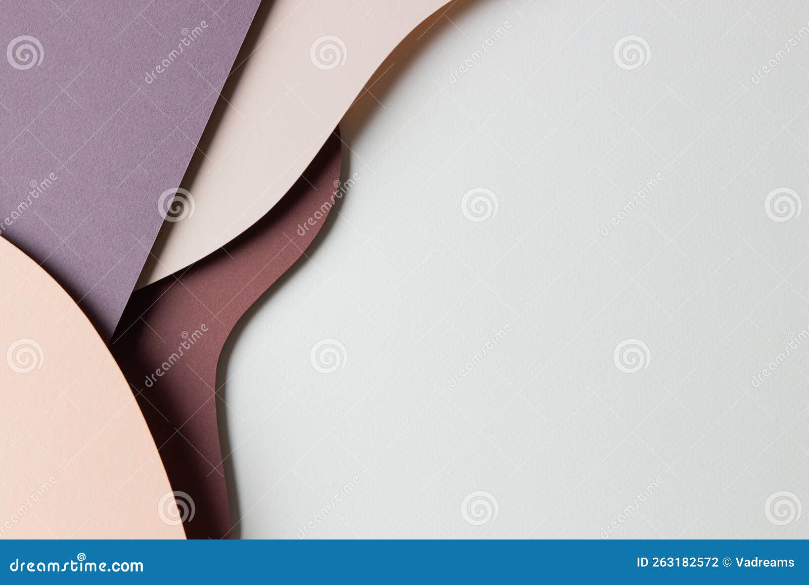 abstract colored brownish paper texture background. minimal paper cut style composition with layers of geometric s