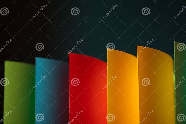 Abstract Colored Paper on Grey Background Stock Photo Image of macro