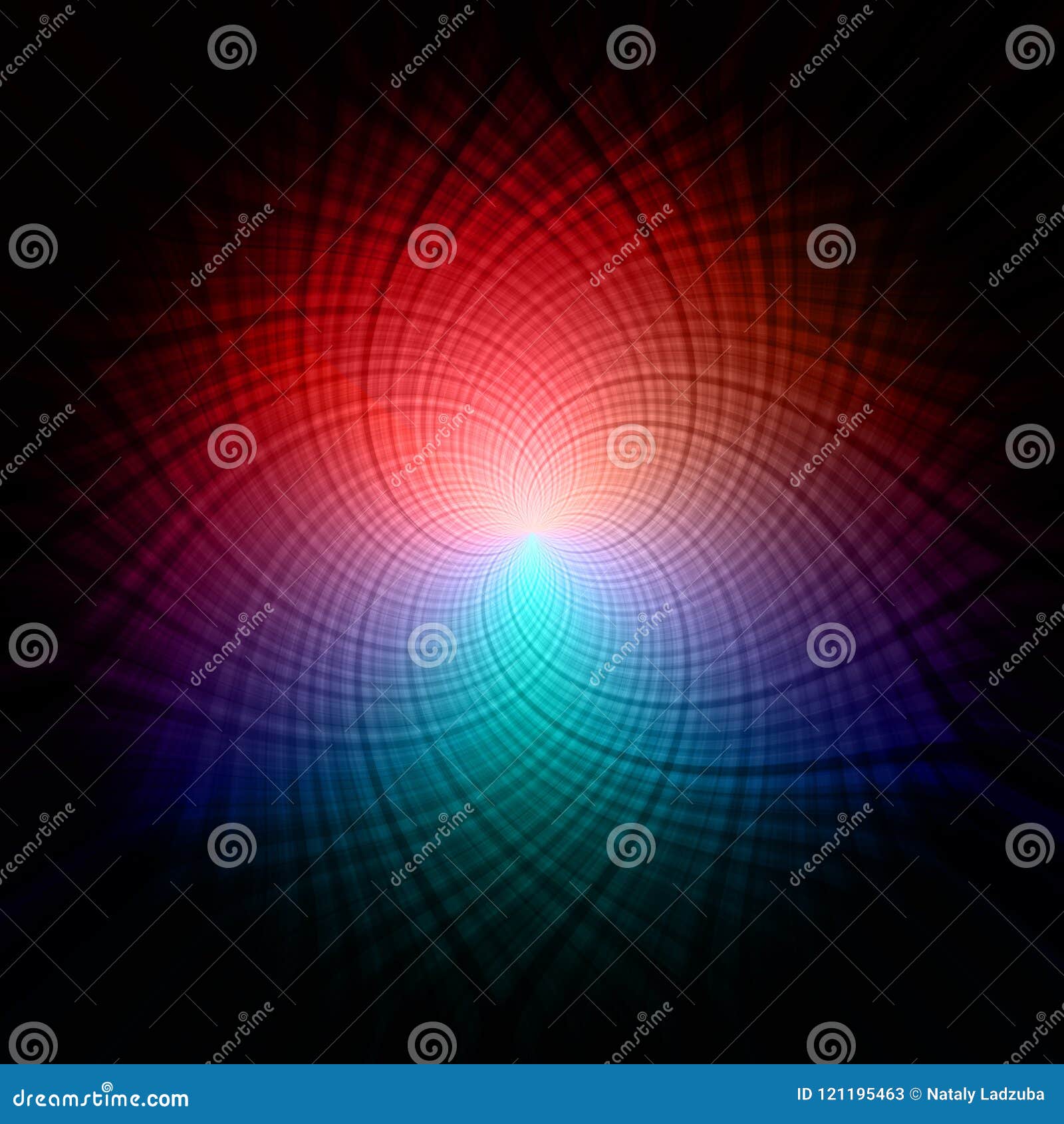 Abstract Colored Star on a Black Background Stock Illustration