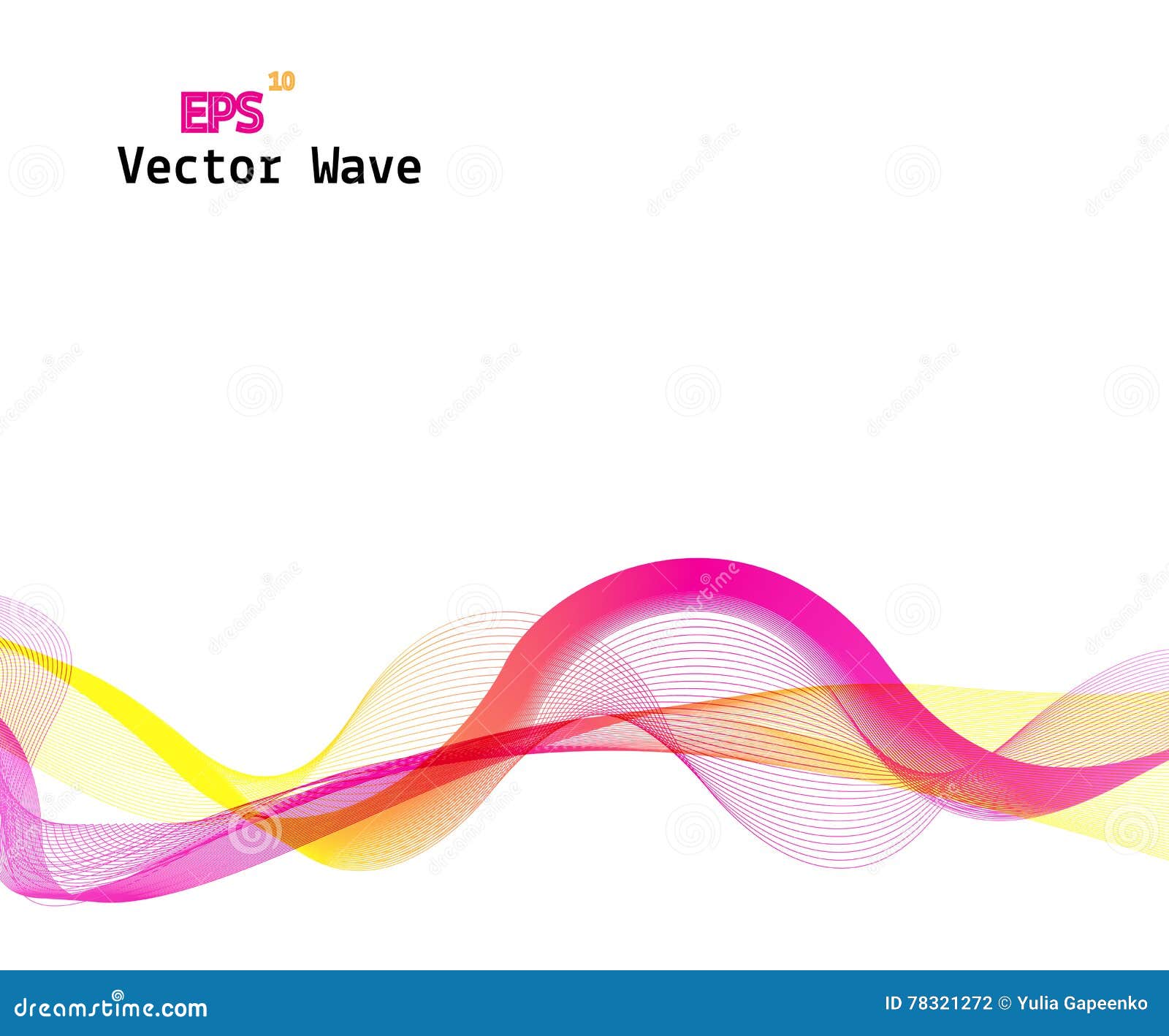 Abstract Colored Wave on Background. Vector Illustration Stock Vector
