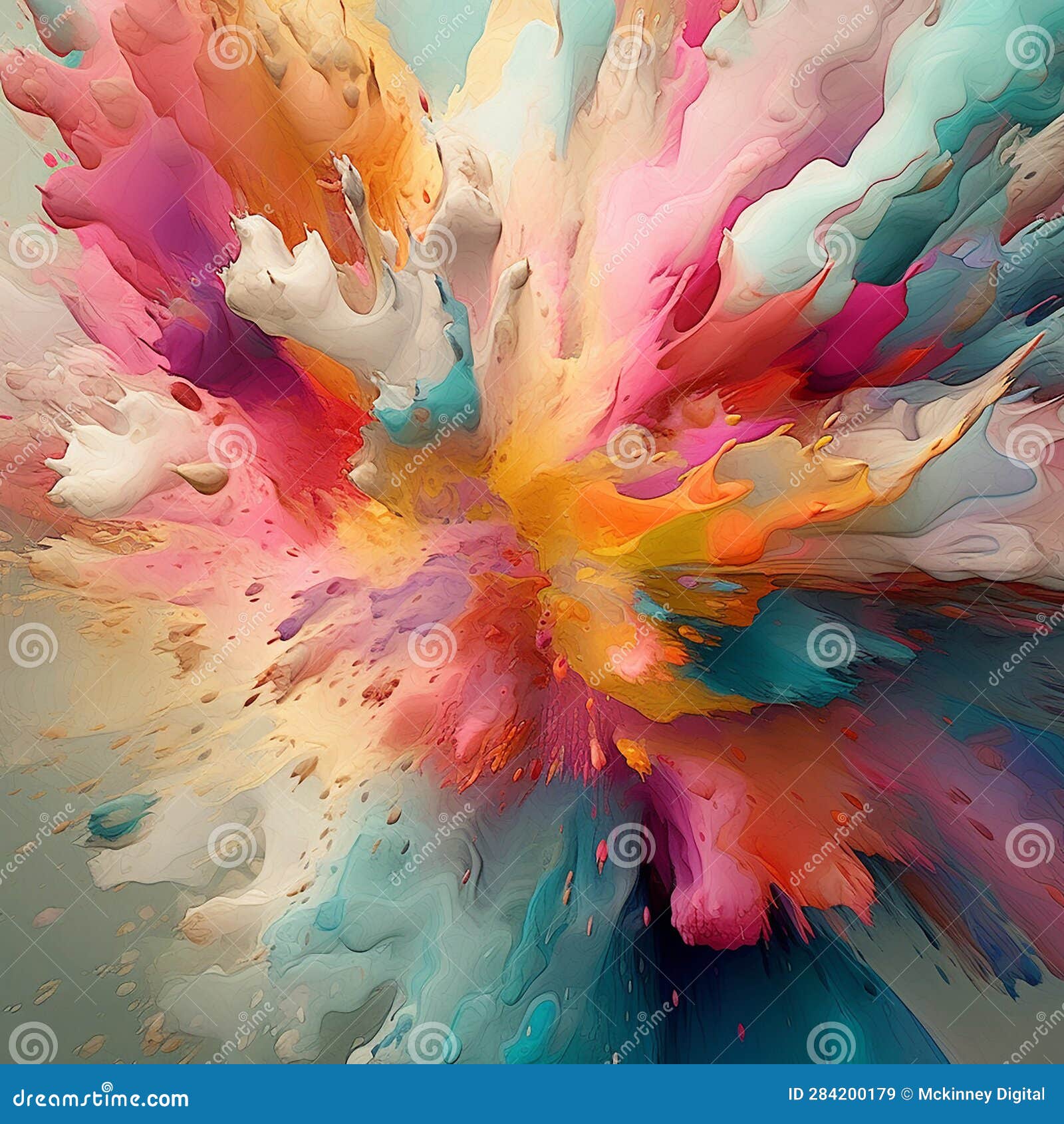 Abstract Colorful Art Piece, Created Using Ai Generative. Stock