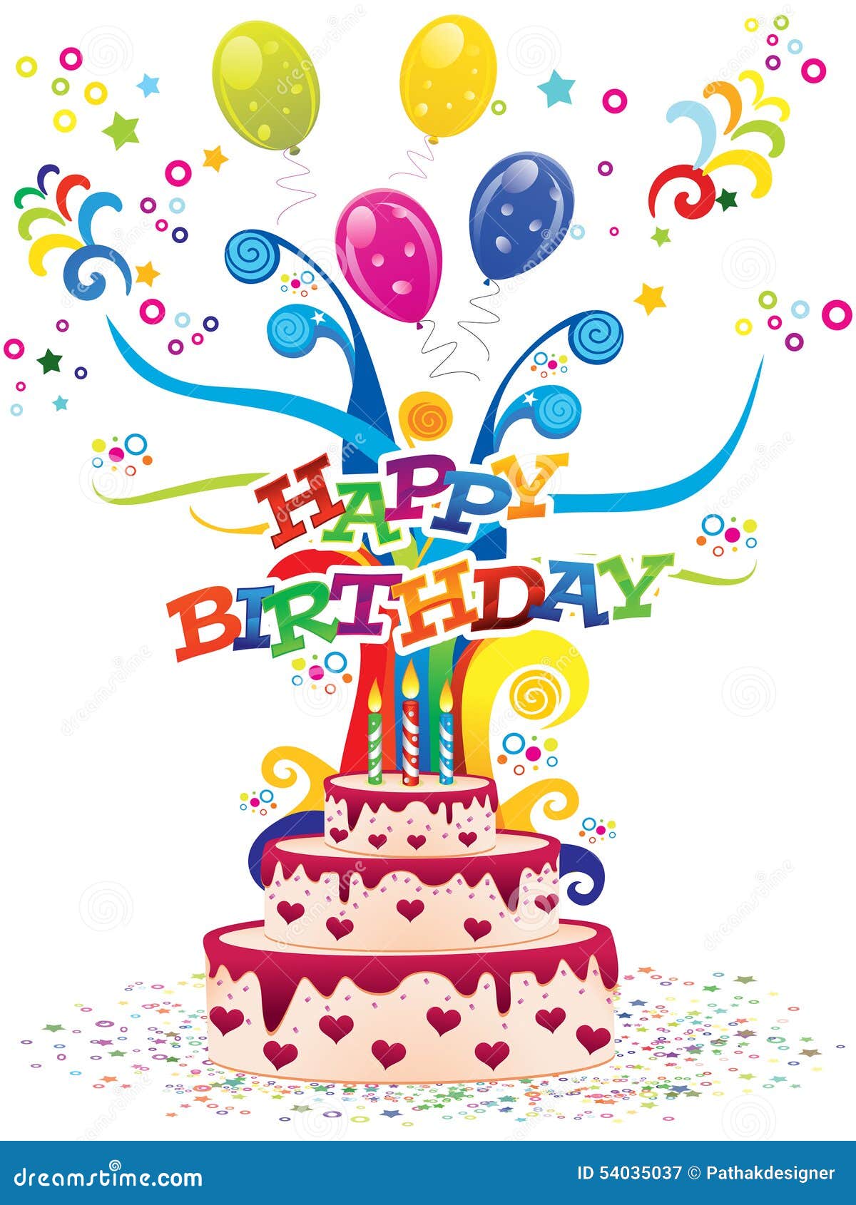 Abstract Colorful Artistic Birthday Background Stock Vector Illustration of festive