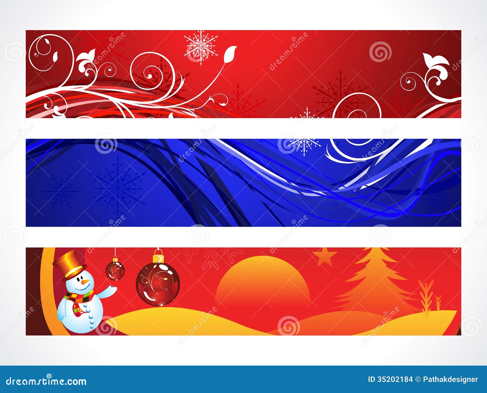 Abstract Colorful Christmas Banner Set Stock Vector - Illustration of ...