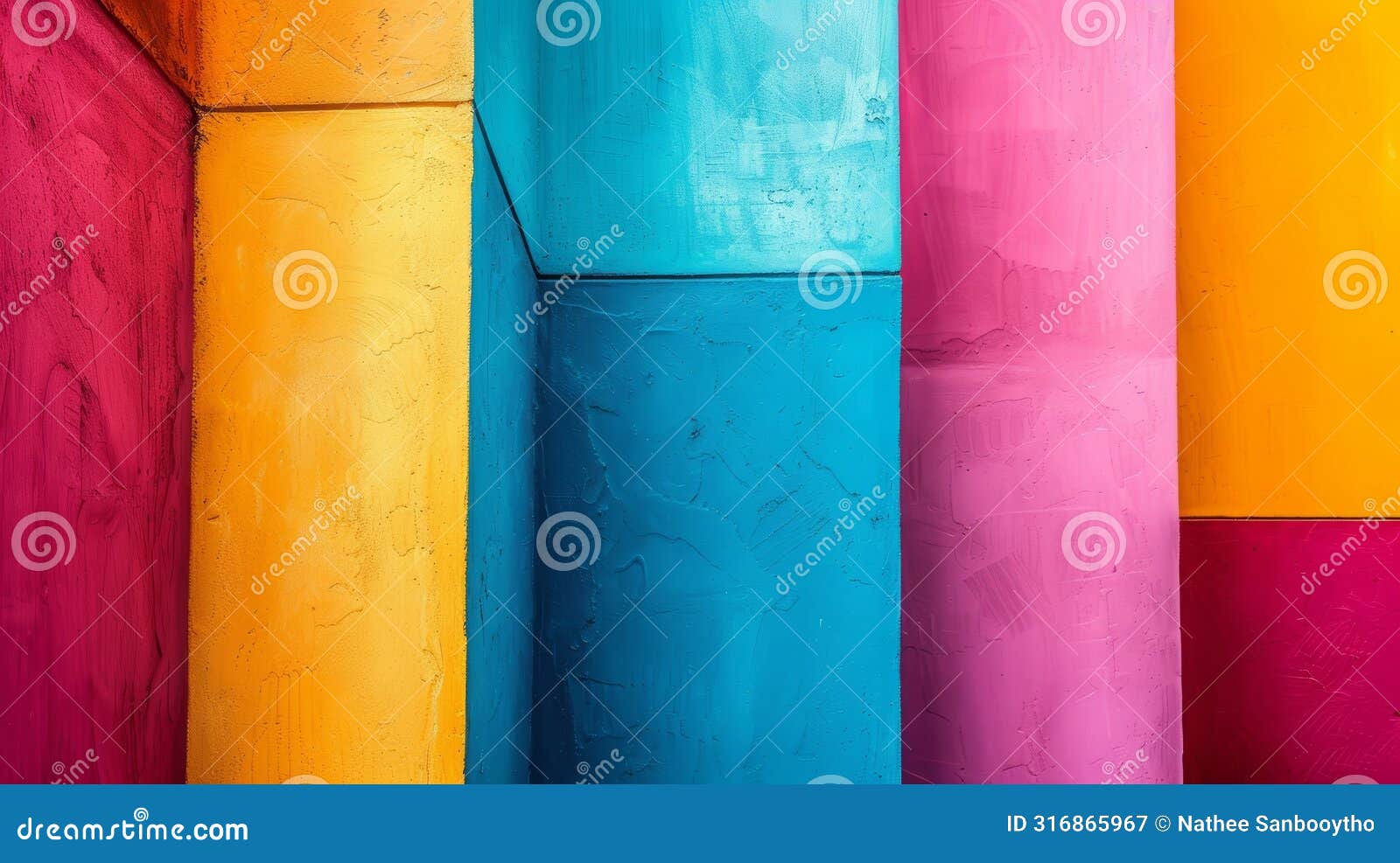 abstract colorful columns in vivid hues