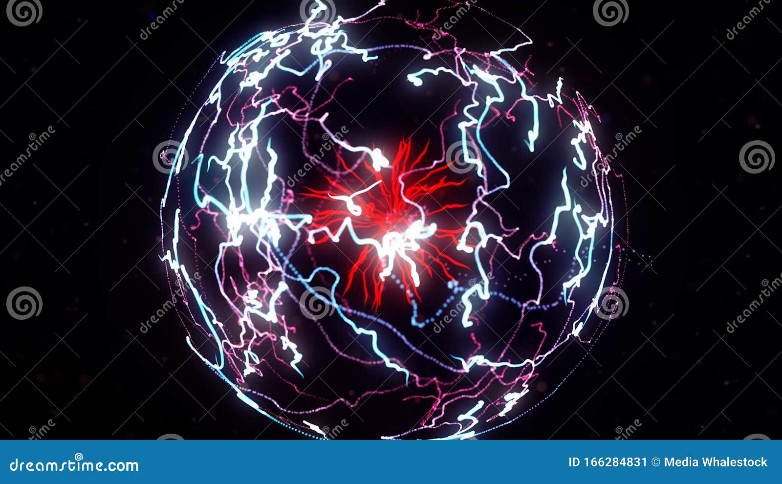 Abstract Colorful Explosion of Neon Nucleus Isolated on Black Background.  Animation. Amazing 3d Impulse Spreading into Stock Illustration -  Illustration of icon, business: 166284831