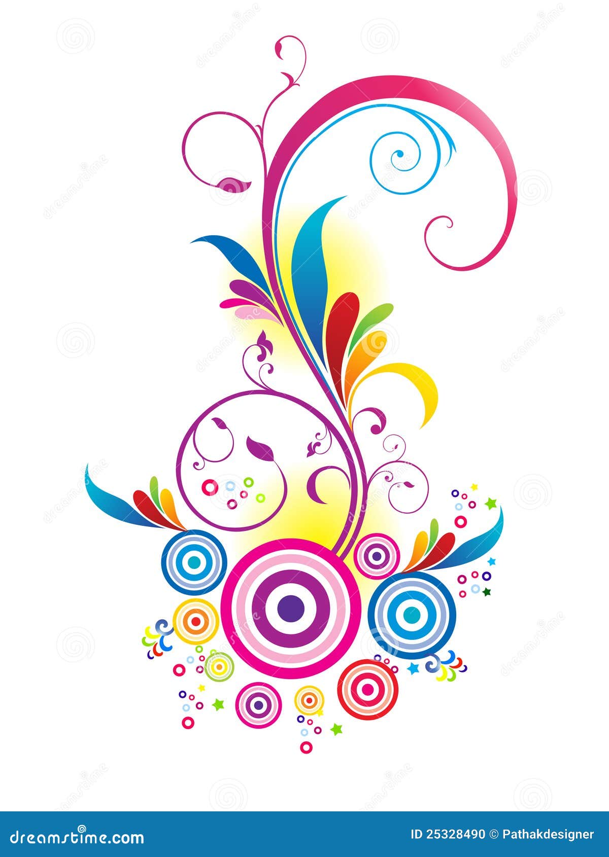 Abstract Colorful Floral Background Stock Vector - Illustration of