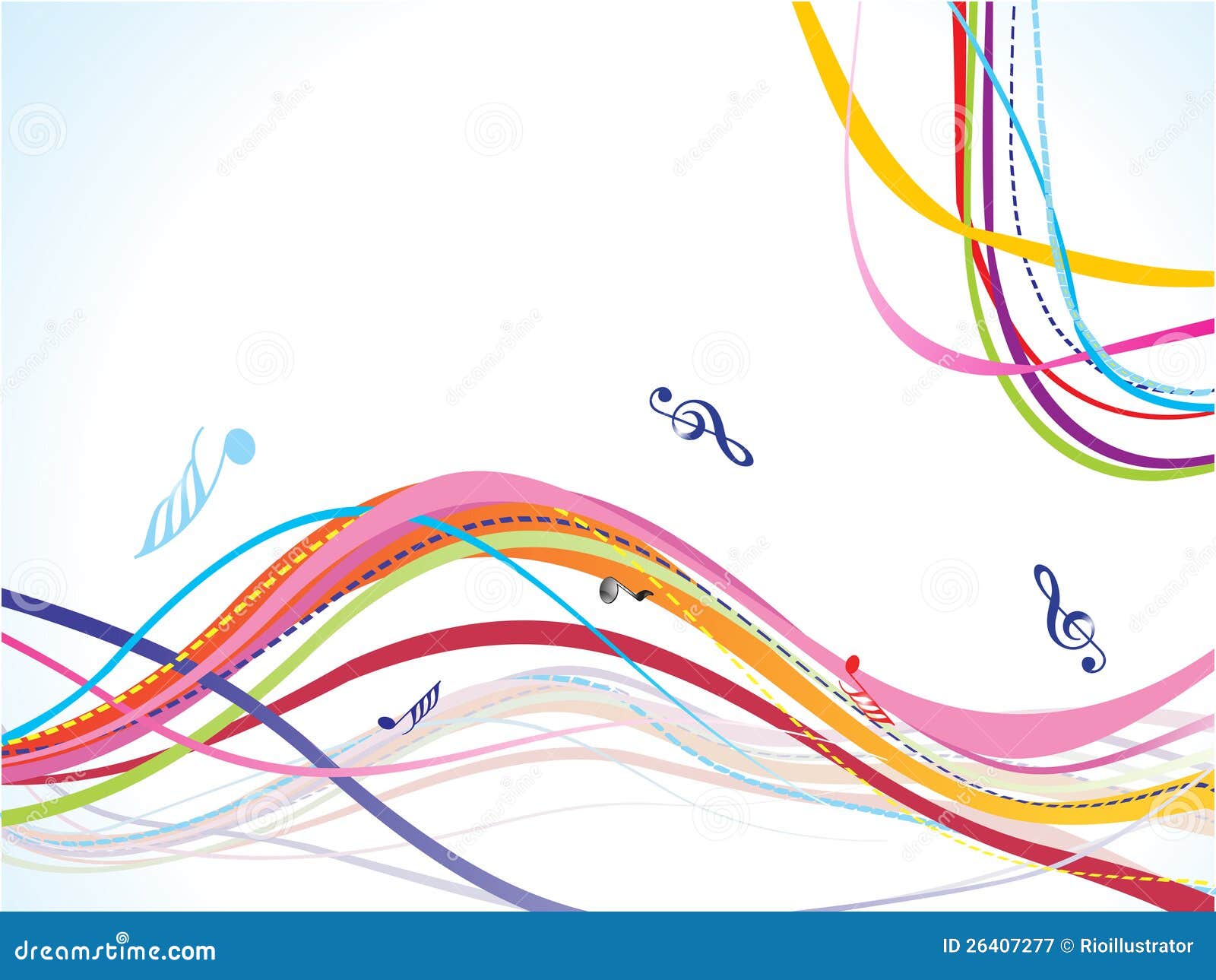 Abstract Colorful Musical Wave Background Stock Vector Illustration of bending, beautiful