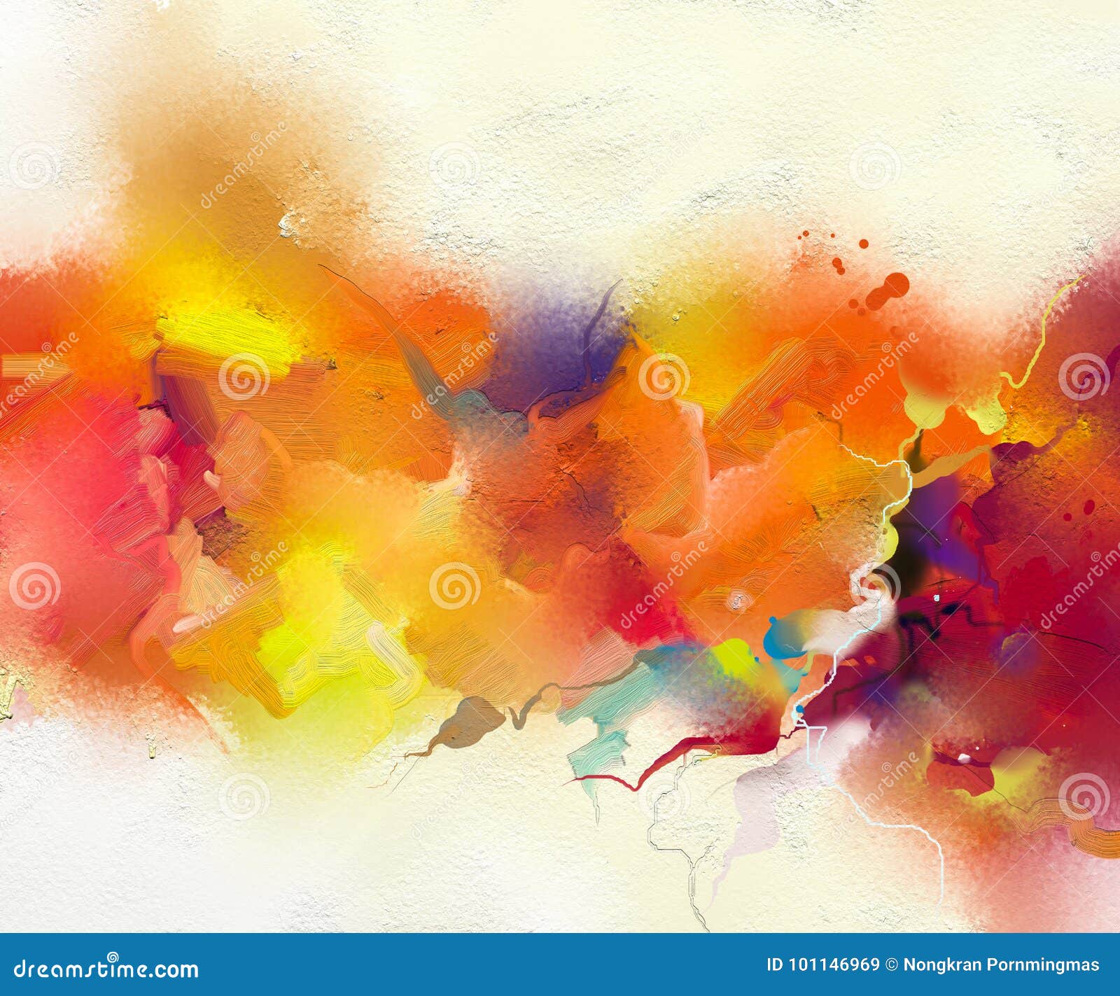 Abstract Colorful Oil Painting on Canvas Texture. Stock Illustration -  Illustration of drawing, modern: 101146969