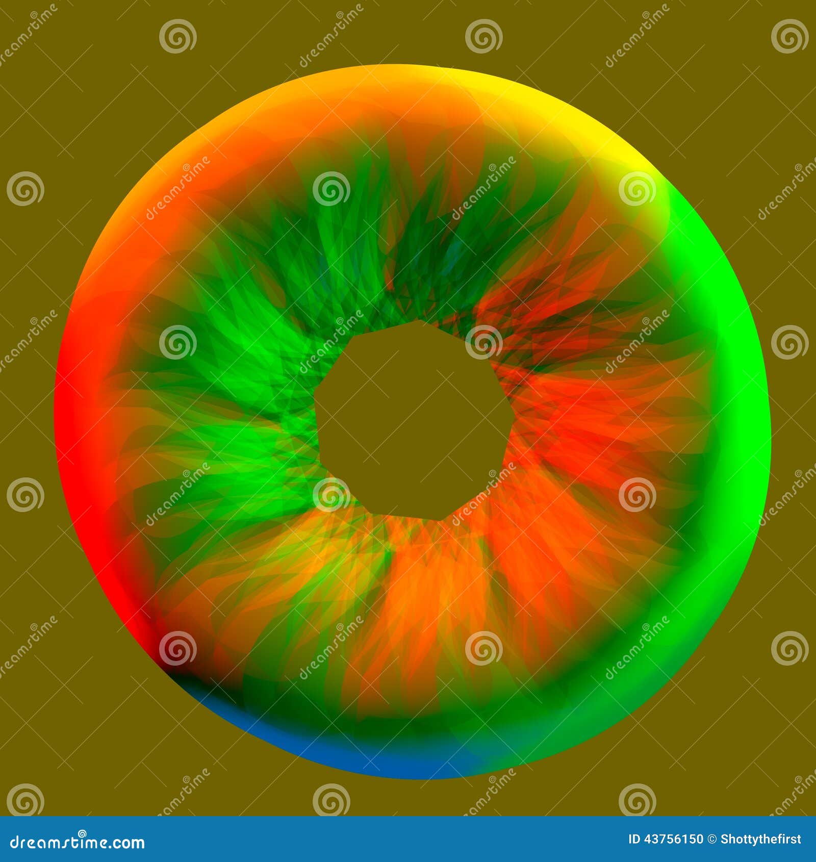 abstract colorful retina - 3d 