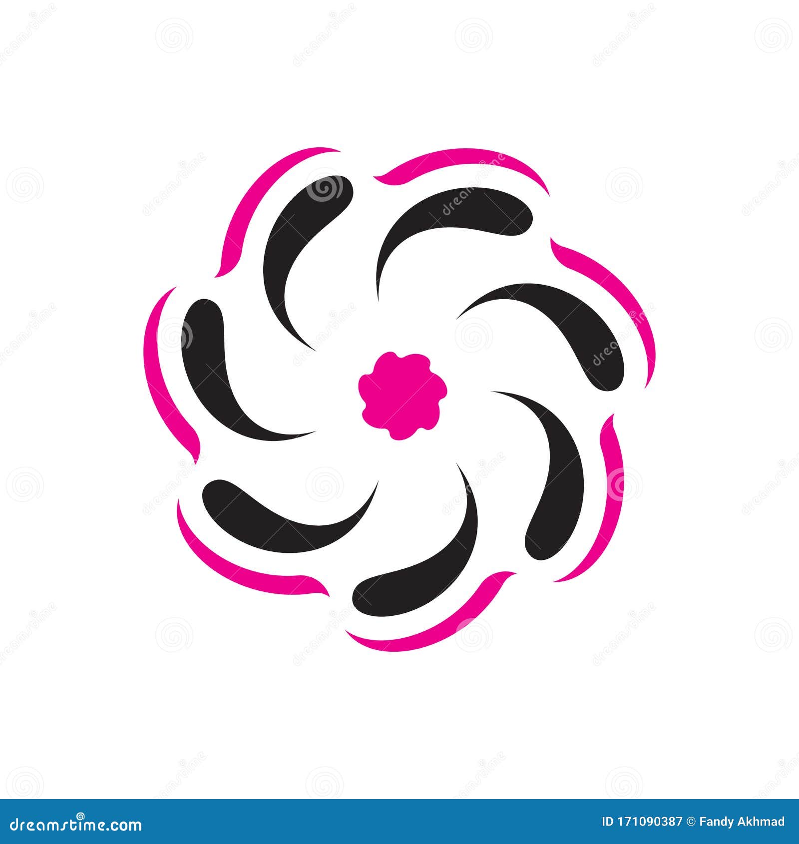 Download Abstract Colorful Round Emblem Flower In A Circle Style ...