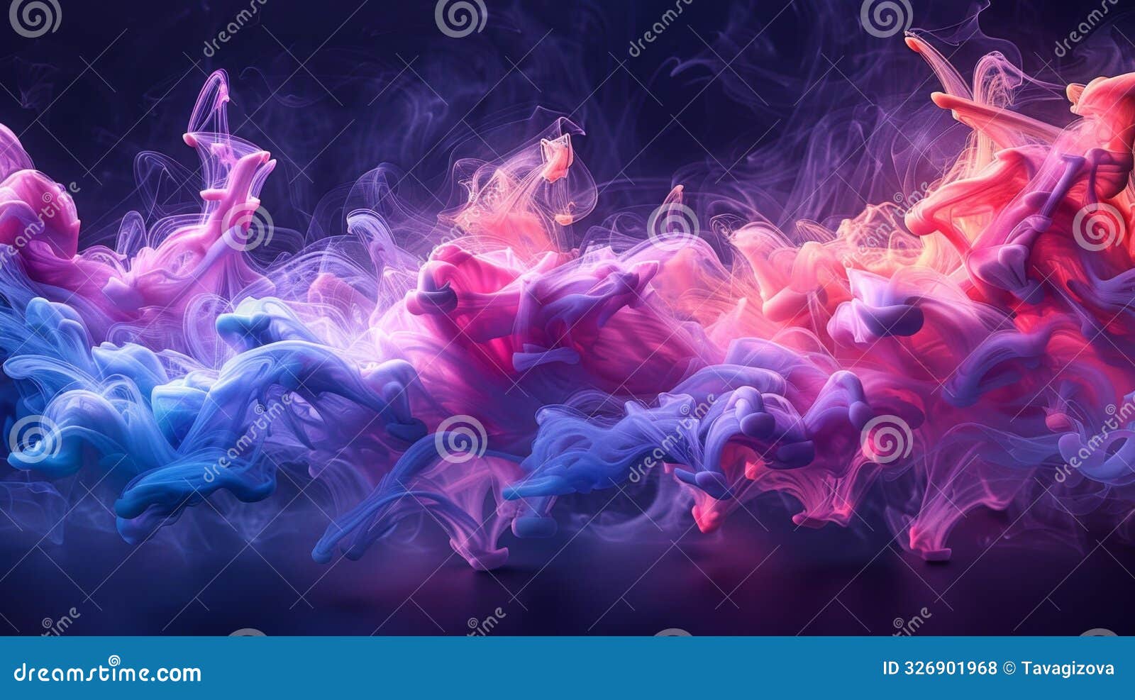 abstract colorful smoke cloud - generative ai