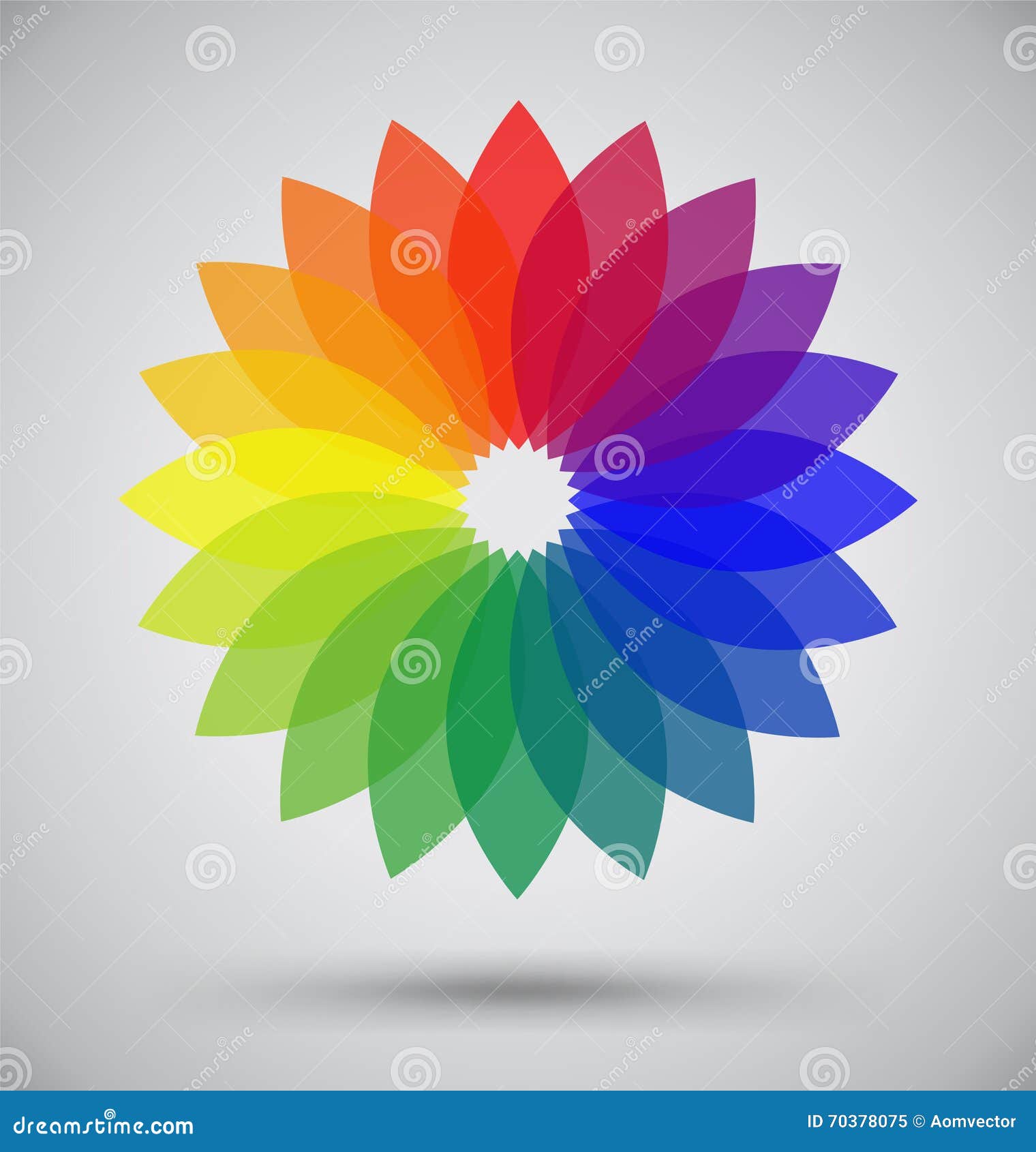 abstract colorful spectrum flower petal