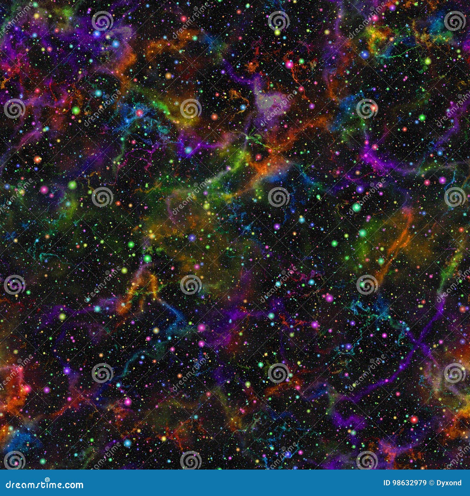 Download Abstract Colorful Universe Rainbow Nebula Night Starry Sky Multicolor Shiny Outer Space Seamless Galactic Texture Background Stock Illustration Illustration Of Abstract Pattern 98632979