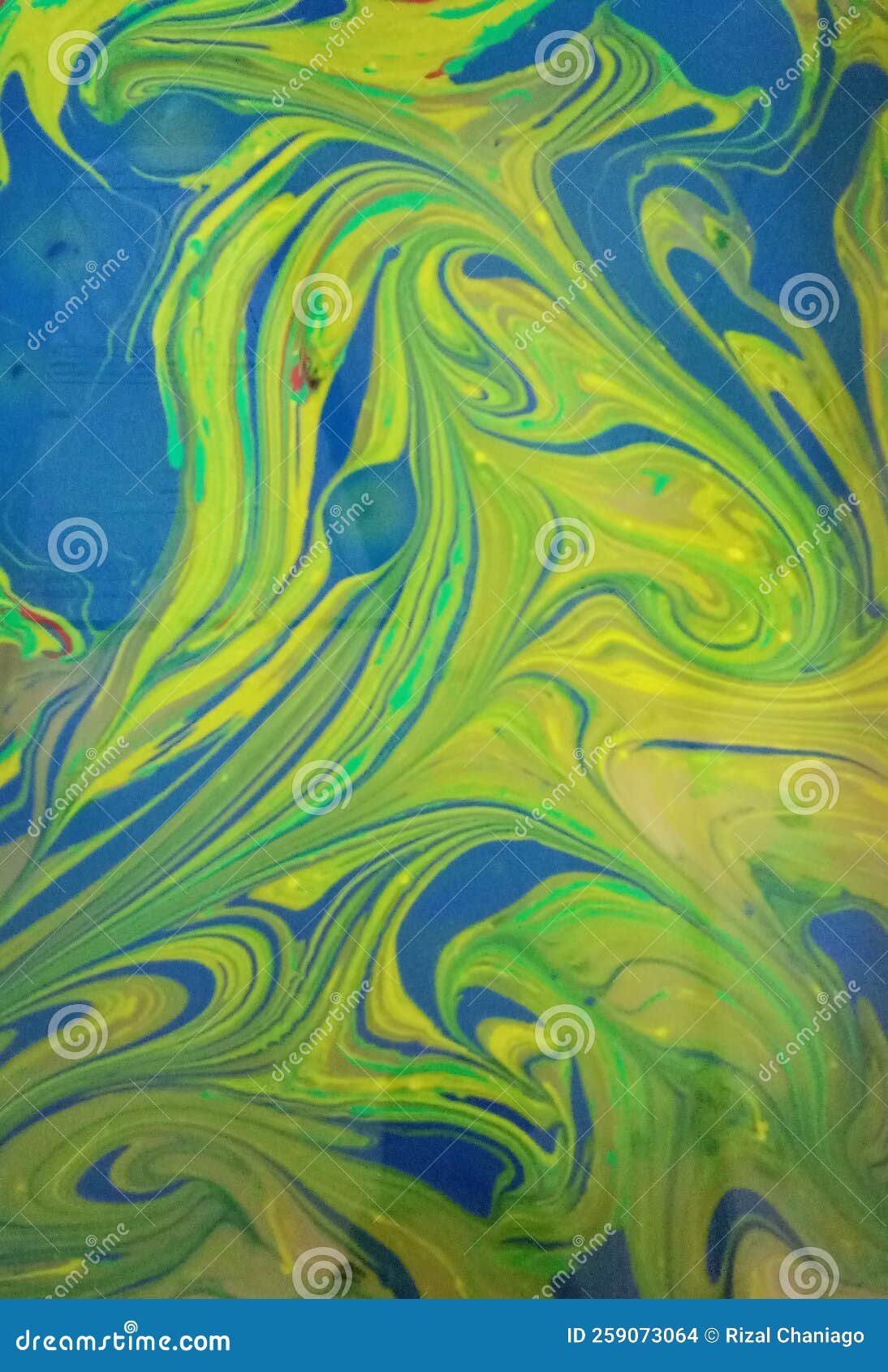 abstract colorful watercolor flow with mixed green color
