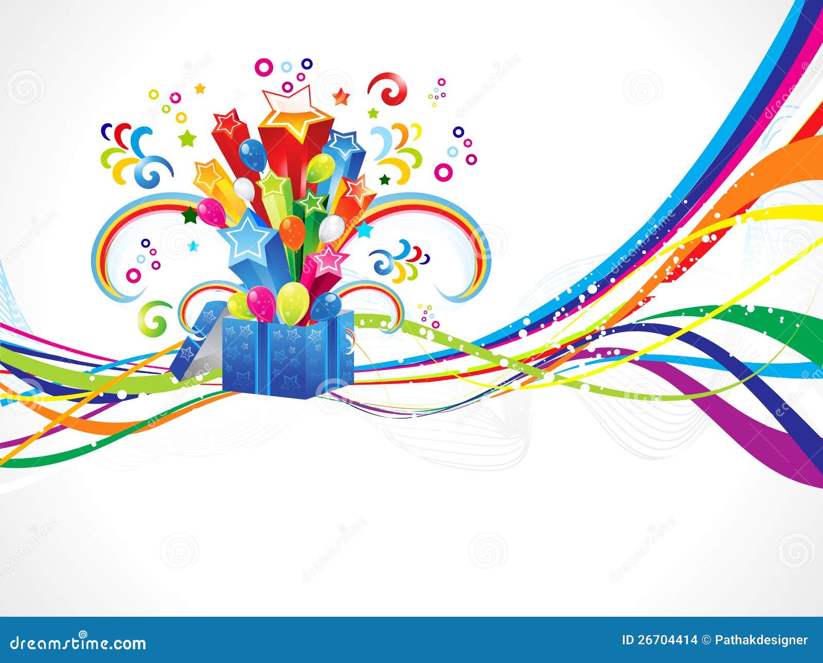 Abstract Colorful Wave With Magic Box Stock Images - Image: 267044141300 x 1065