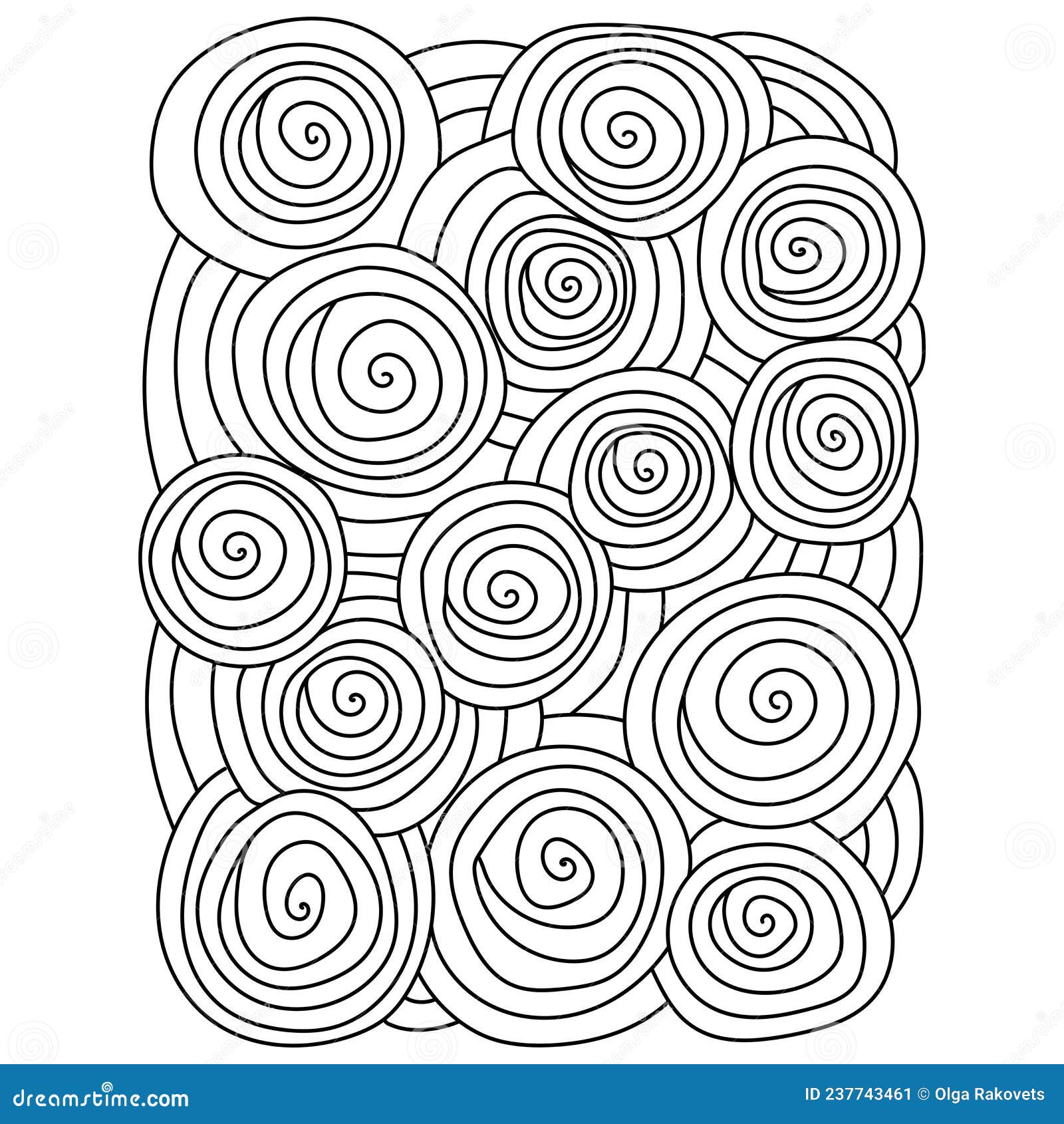 Premium Vector  Abstract coloring book page meditative ornate spirals and  stripes for creativity