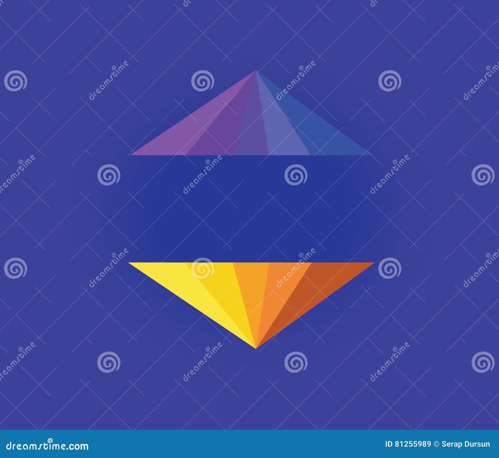 Abstract Colour Pyramid stock vector. Illustration of artistic - 81255989