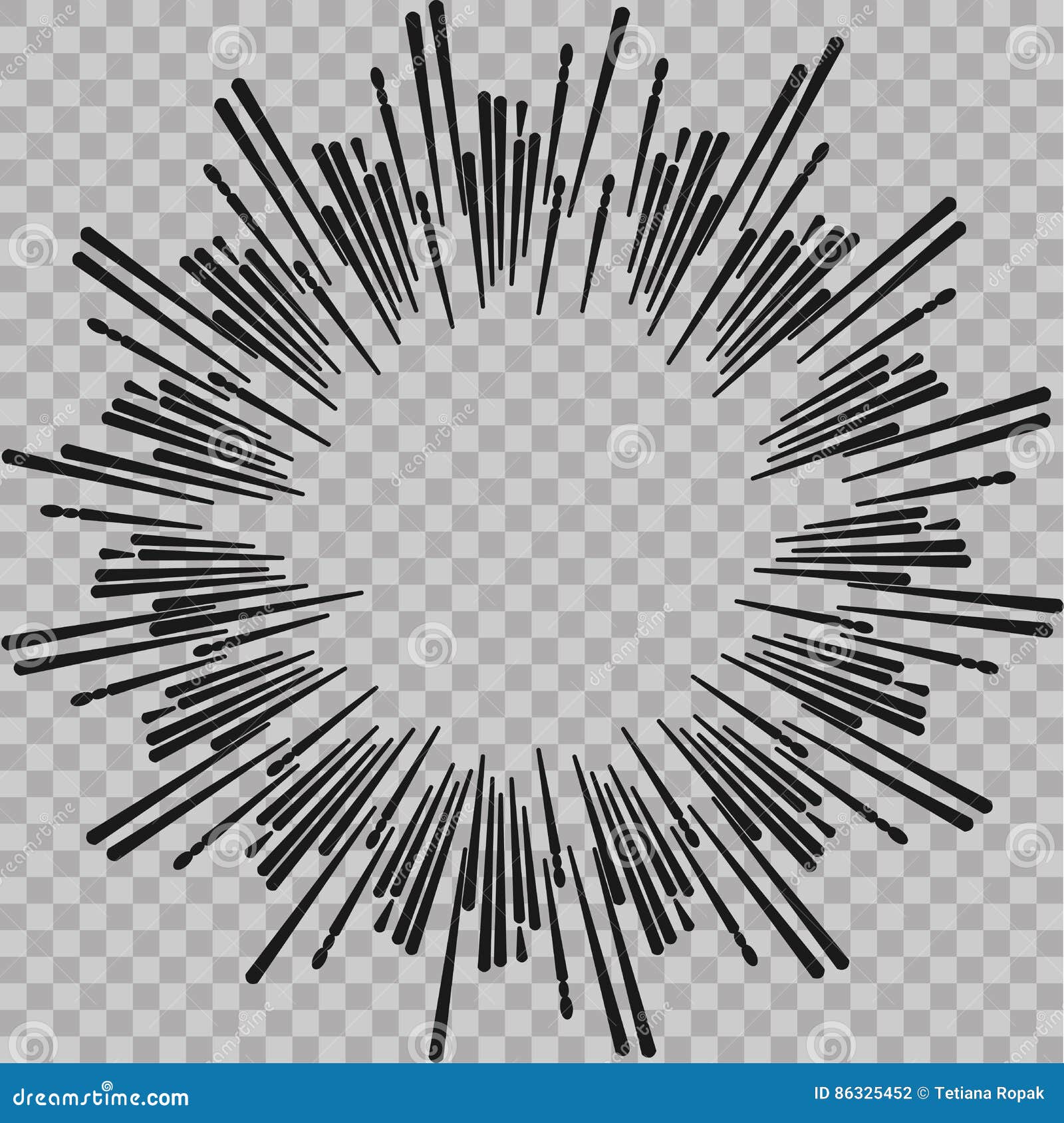 Abstract Comic Book Flash Explosion Radial Lines Background Vector