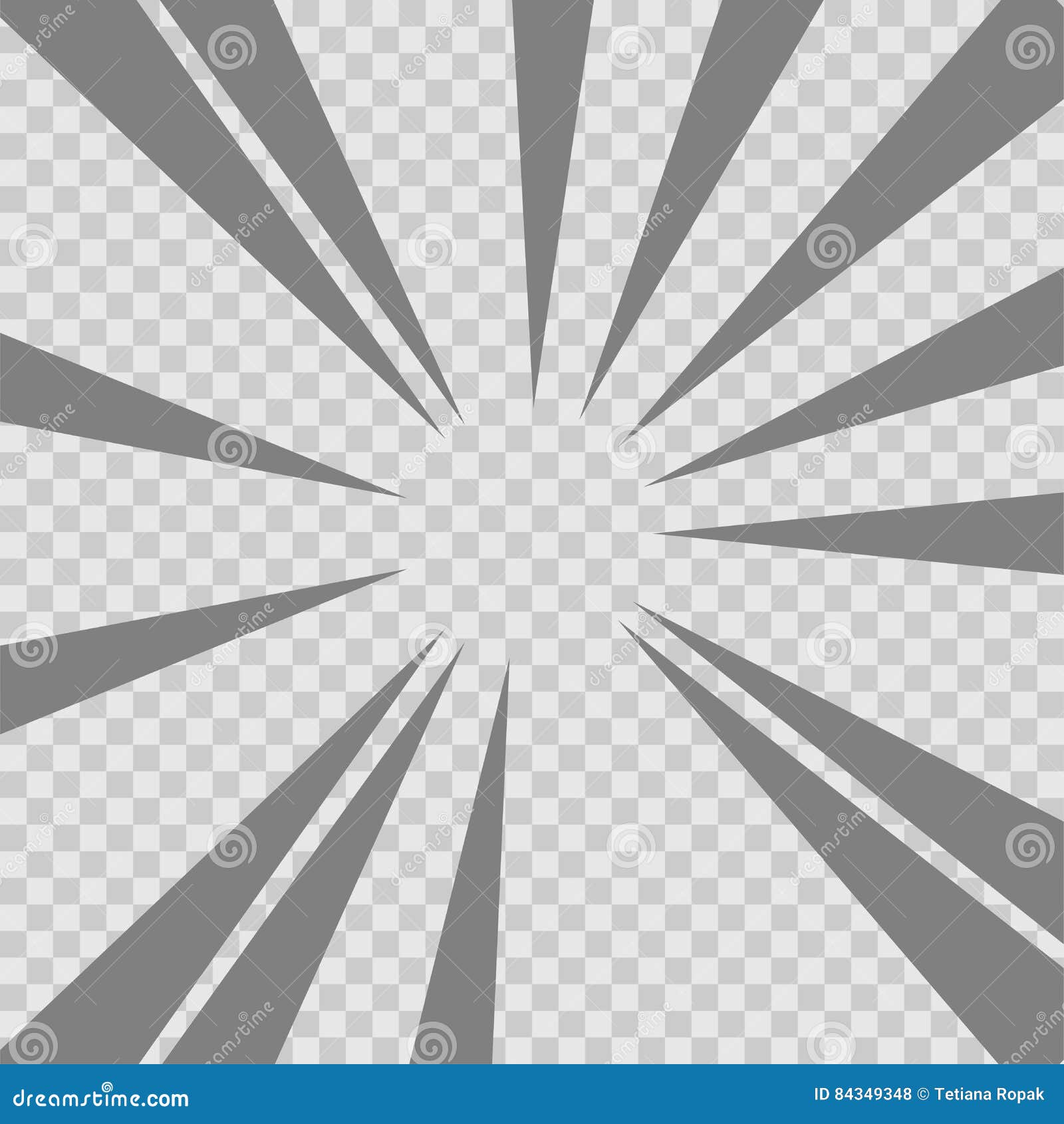 abstract comic book flash explosion radial lines background.   for superhero . gray light strip burst. fla