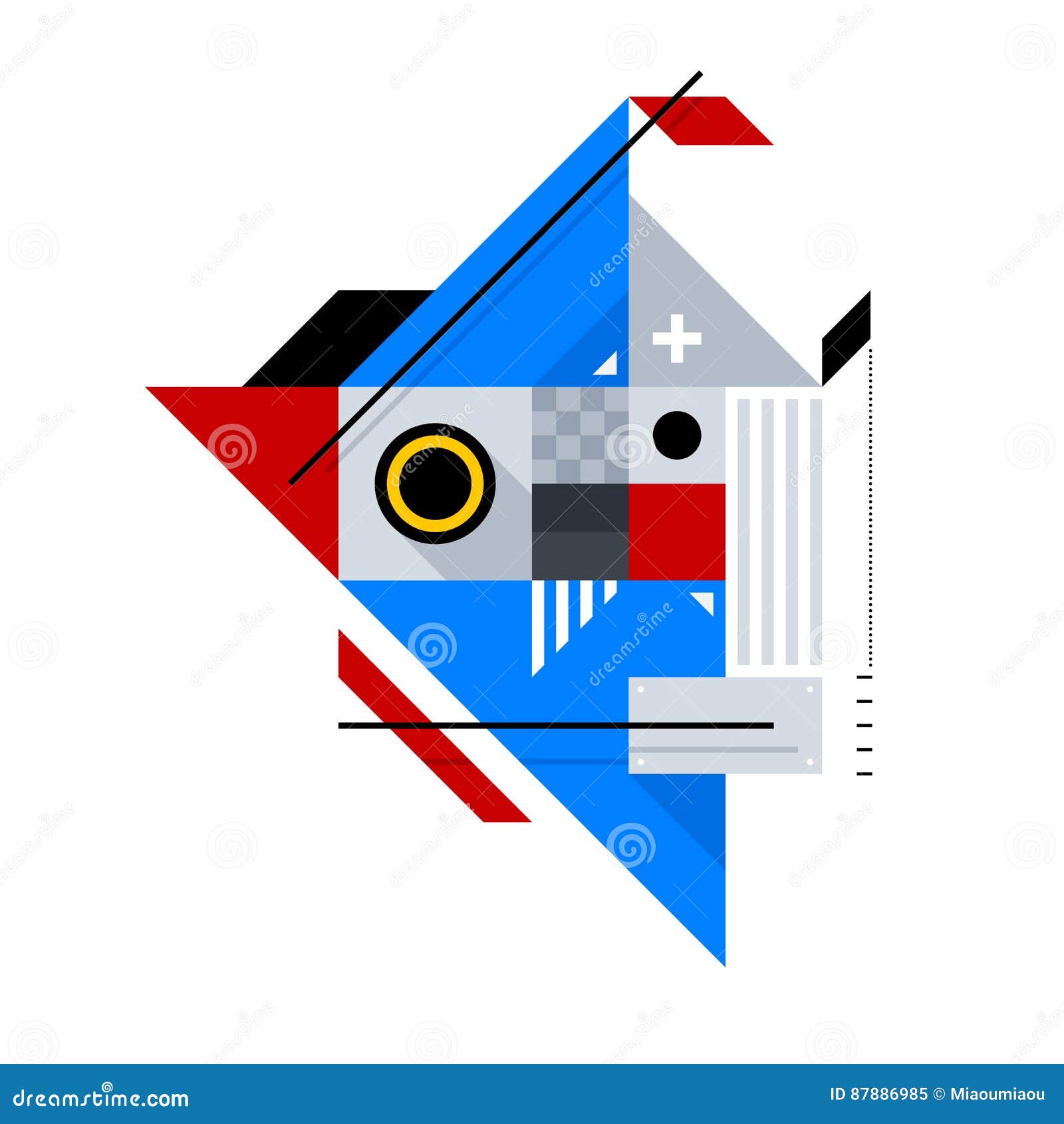 Abstract Composition Of Simple Shapes Stock Vector