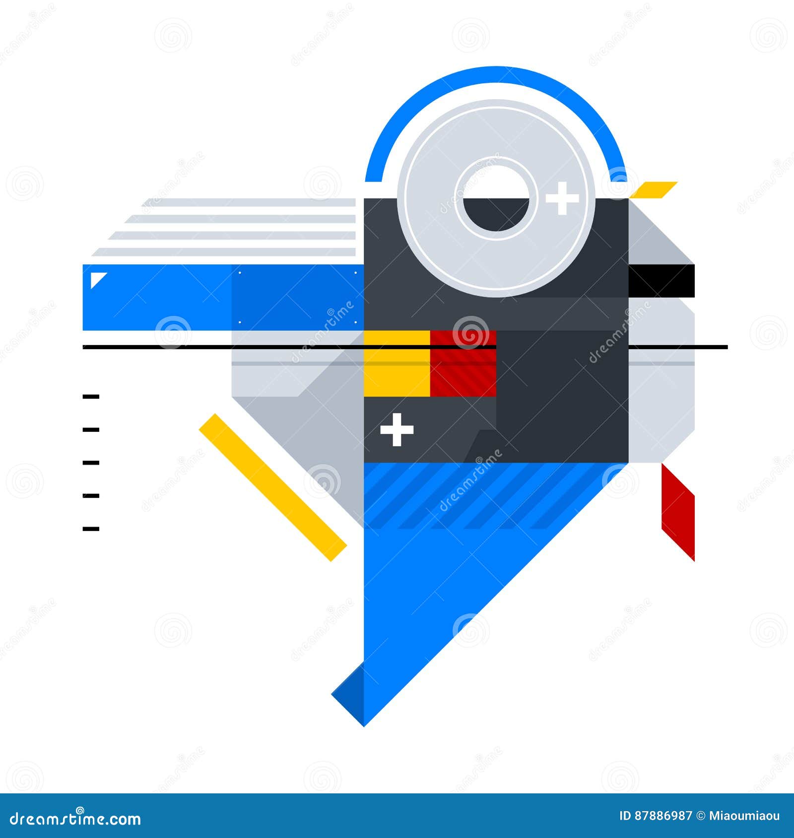 Abstract Composition Of Simple Shapes Stock Vector