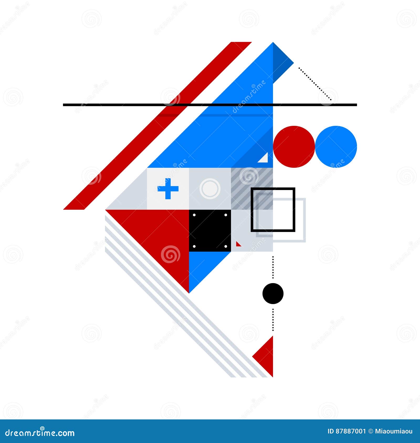 Abstract Composition Of Simple Shapes Stock Vector