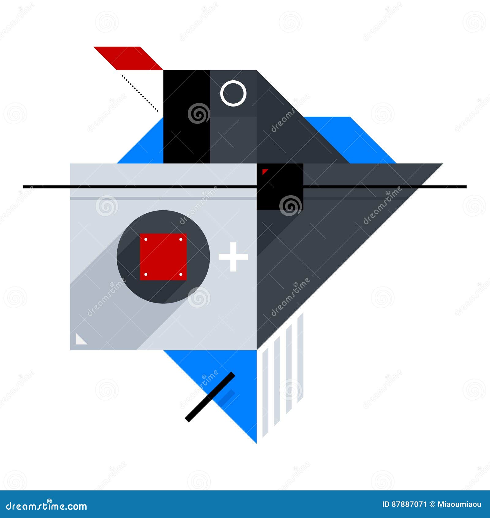 Abstract Composition Of Simple Shapes Stock Vector