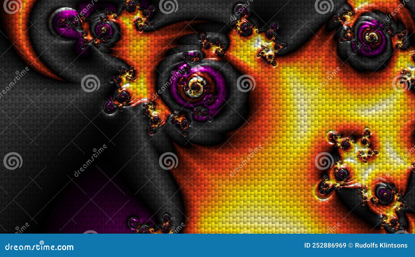 Abstract Computer Generated Fractal Design. A Fractal Is A Never