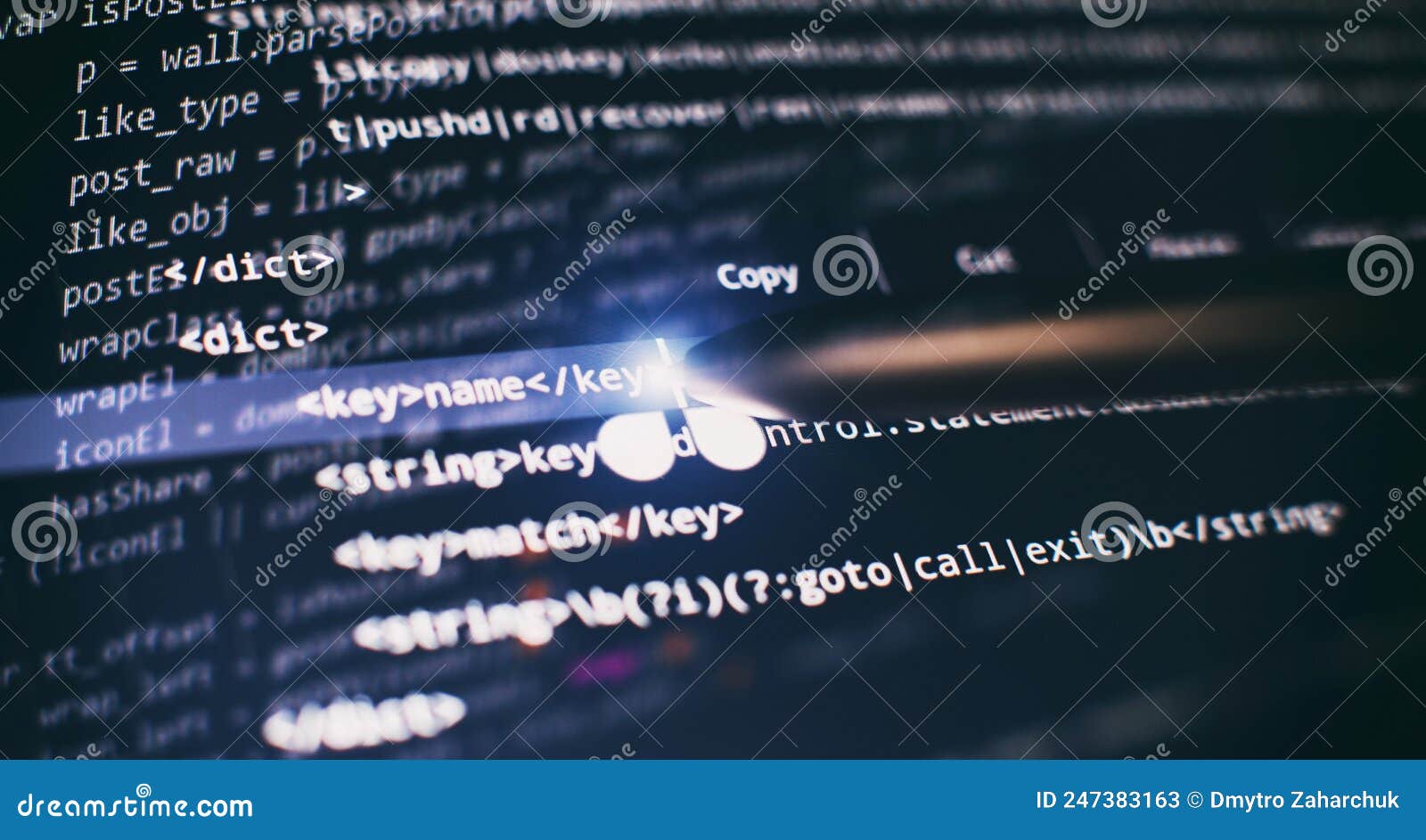 Abstract Computer Script Code. Programming Code Screen of Software ...