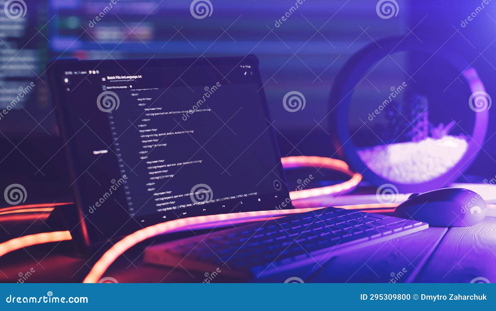 Abstract Computer Script Code. Programming Code Screen of Software ...