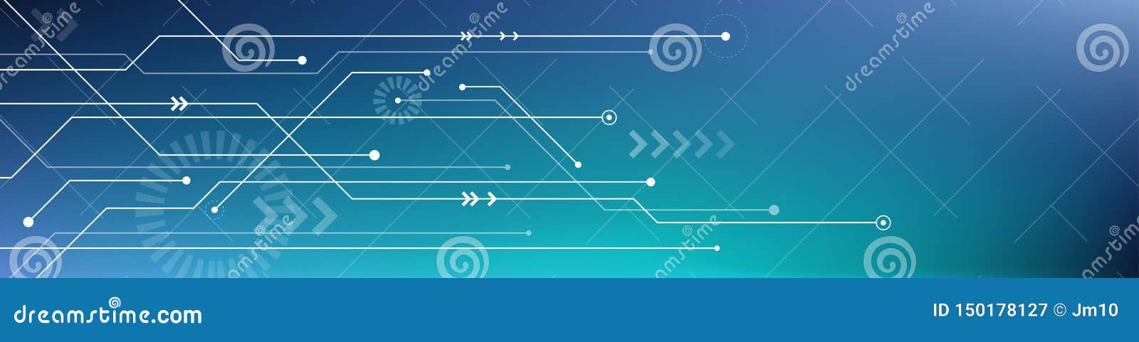 Digital Technology Banner / Background - Vector Illustration Stock