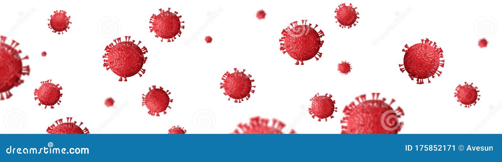 abstract concept of corona virus on white background