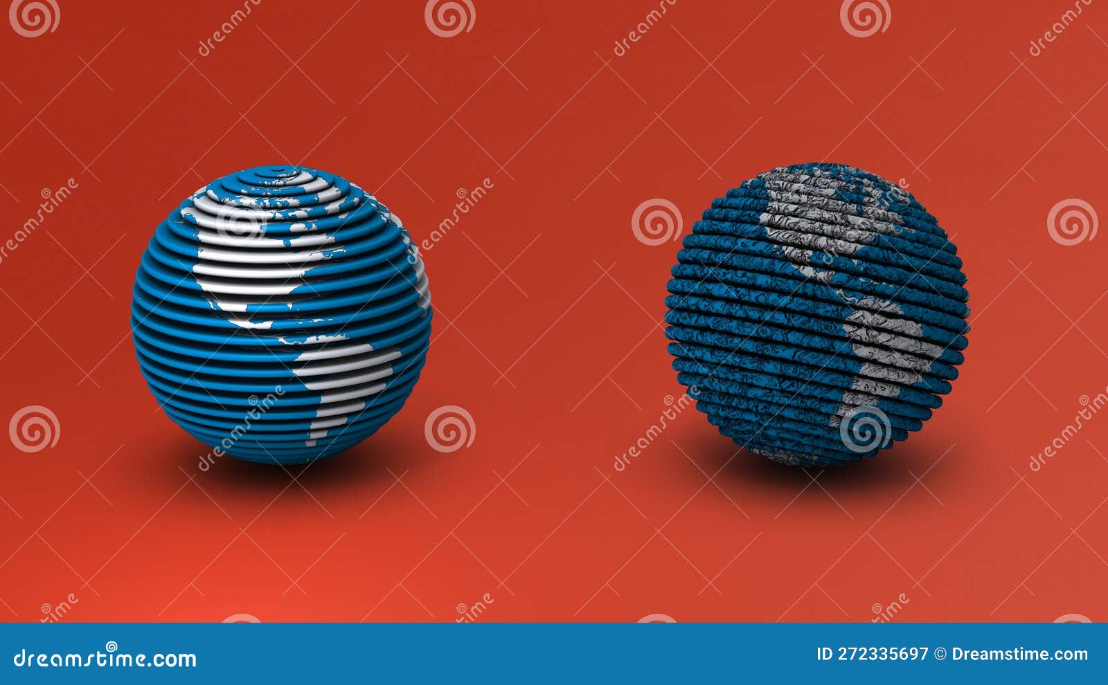 Abstract Concept Representing a Polluted Future Earth. Blue Earth and