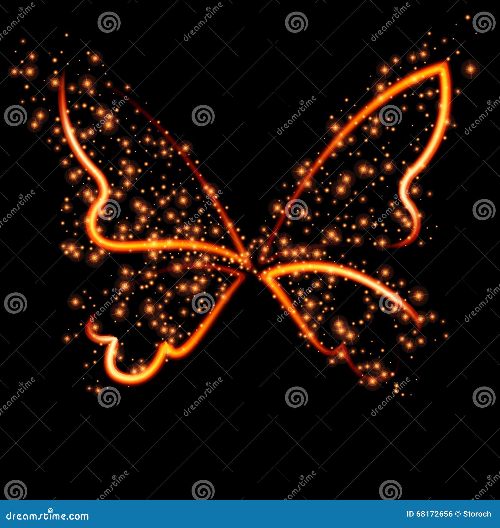 abstract conceptual  - a fiery butterfly .