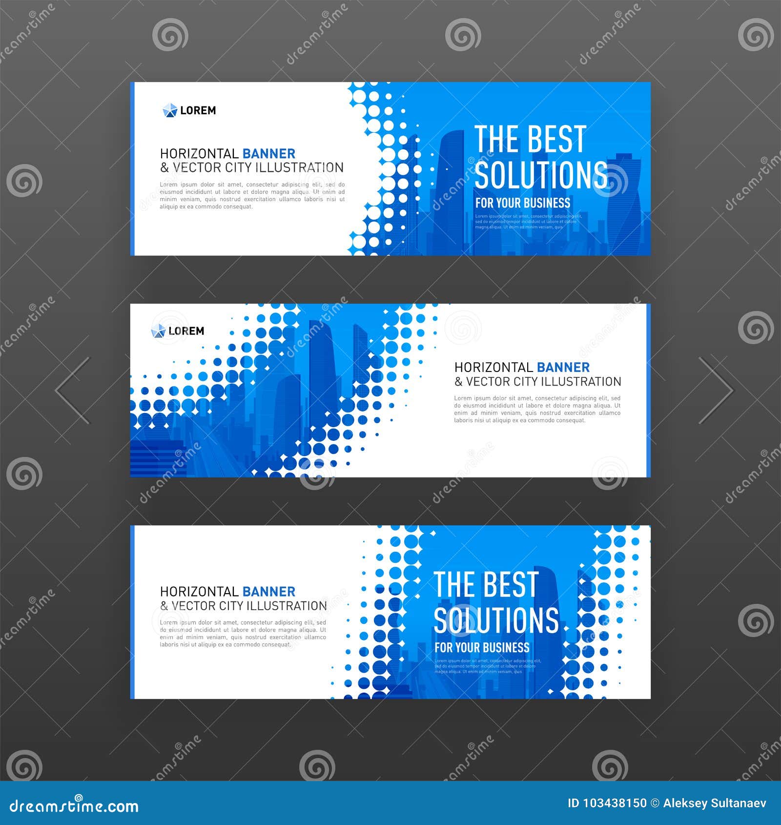 abstract corporate horizontal web banner template