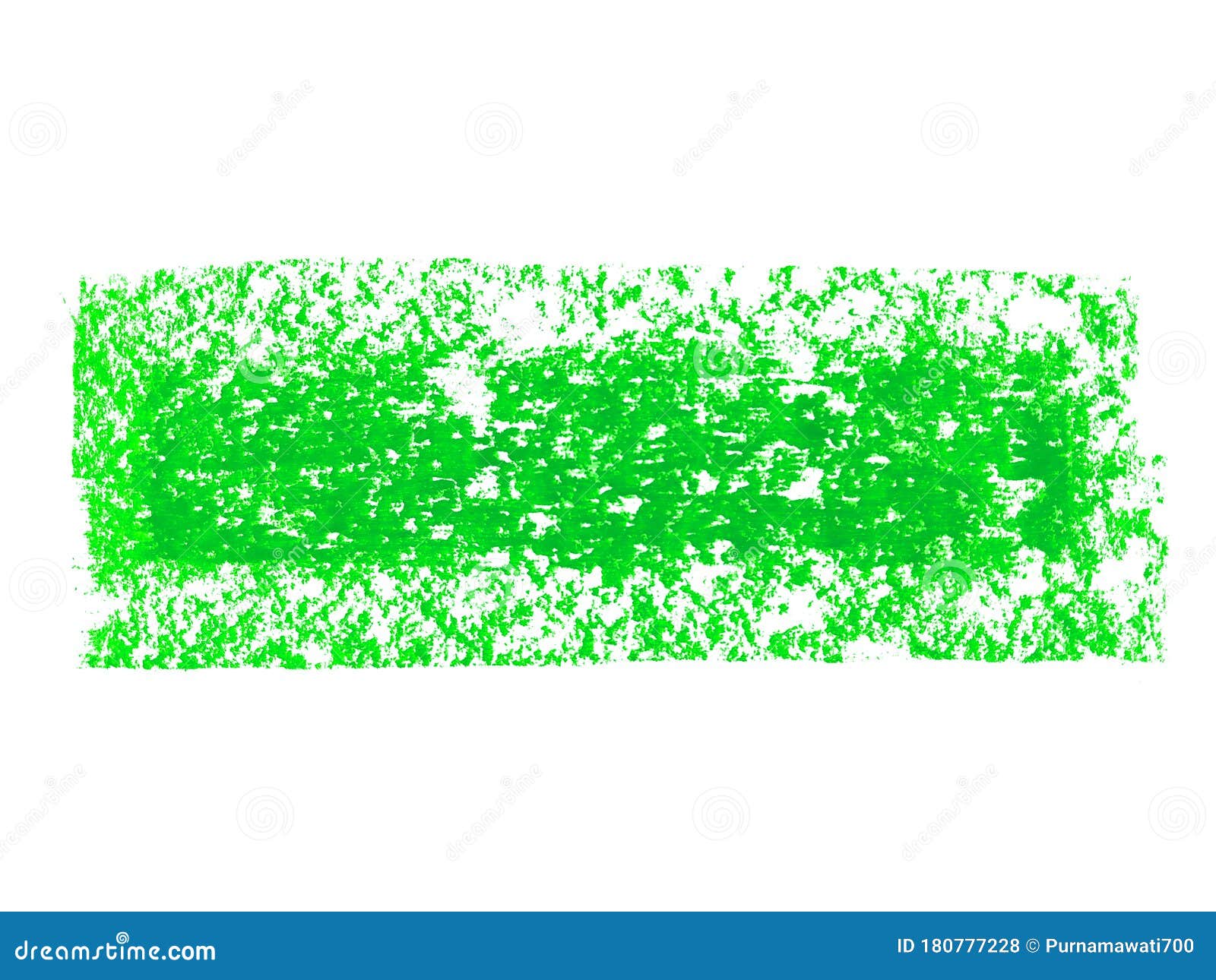 Abstract Crayon on White Background. Green Crayon Scribble Texture Stock Illustration