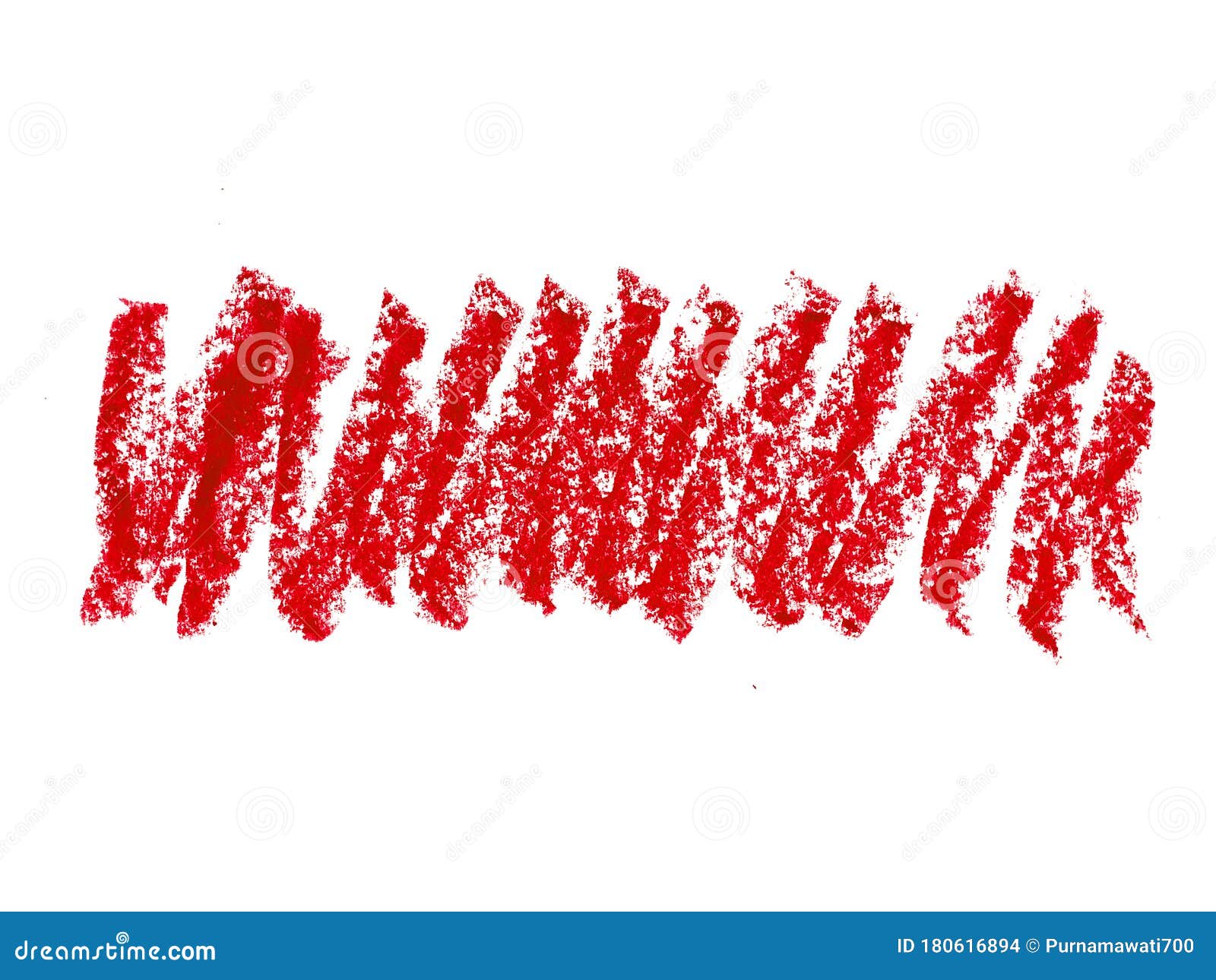 Red crayon scribble texture stain isolated Vector Image