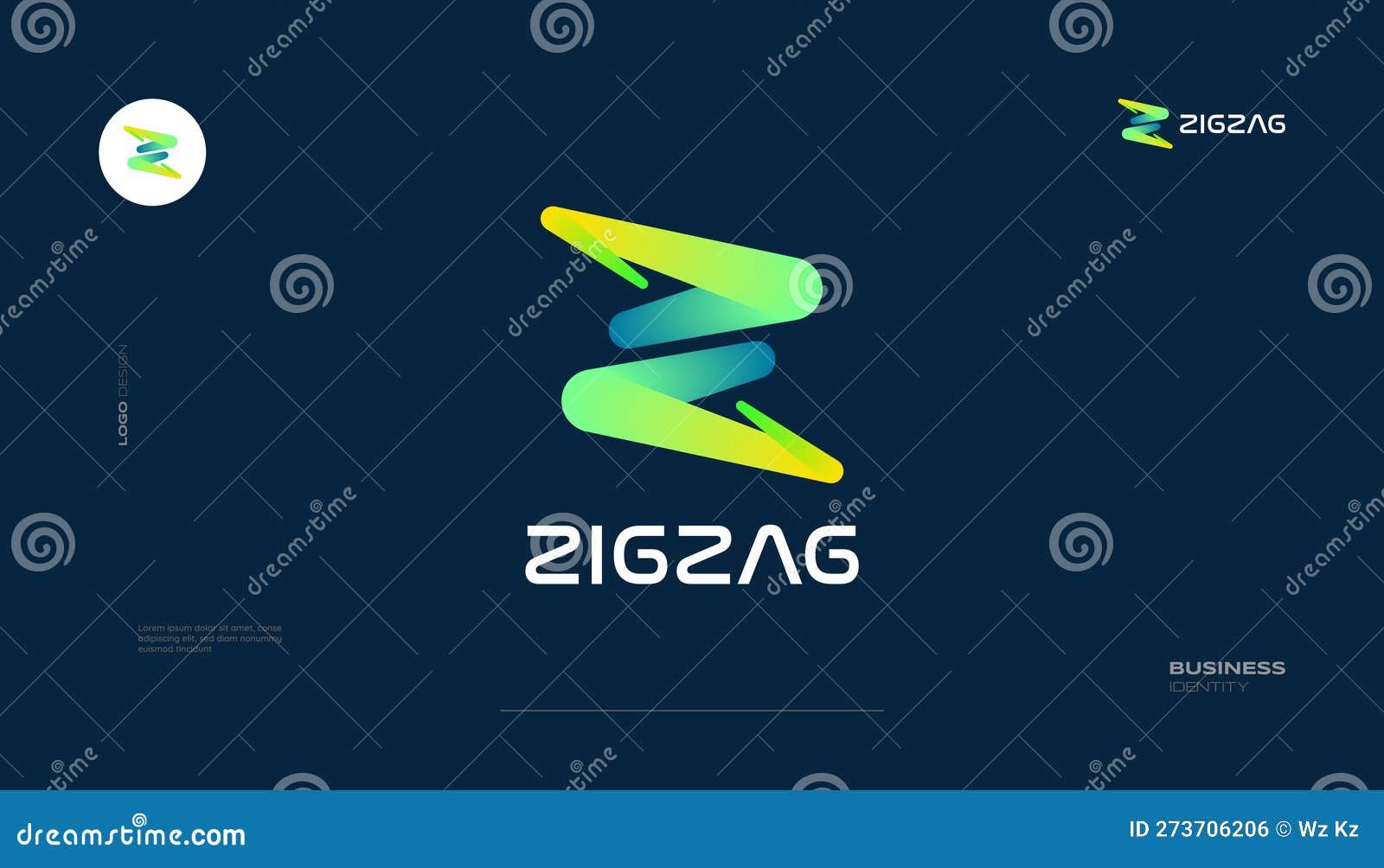 Abstract and Creative Letter Z Logo Design with Green Gradient Concept