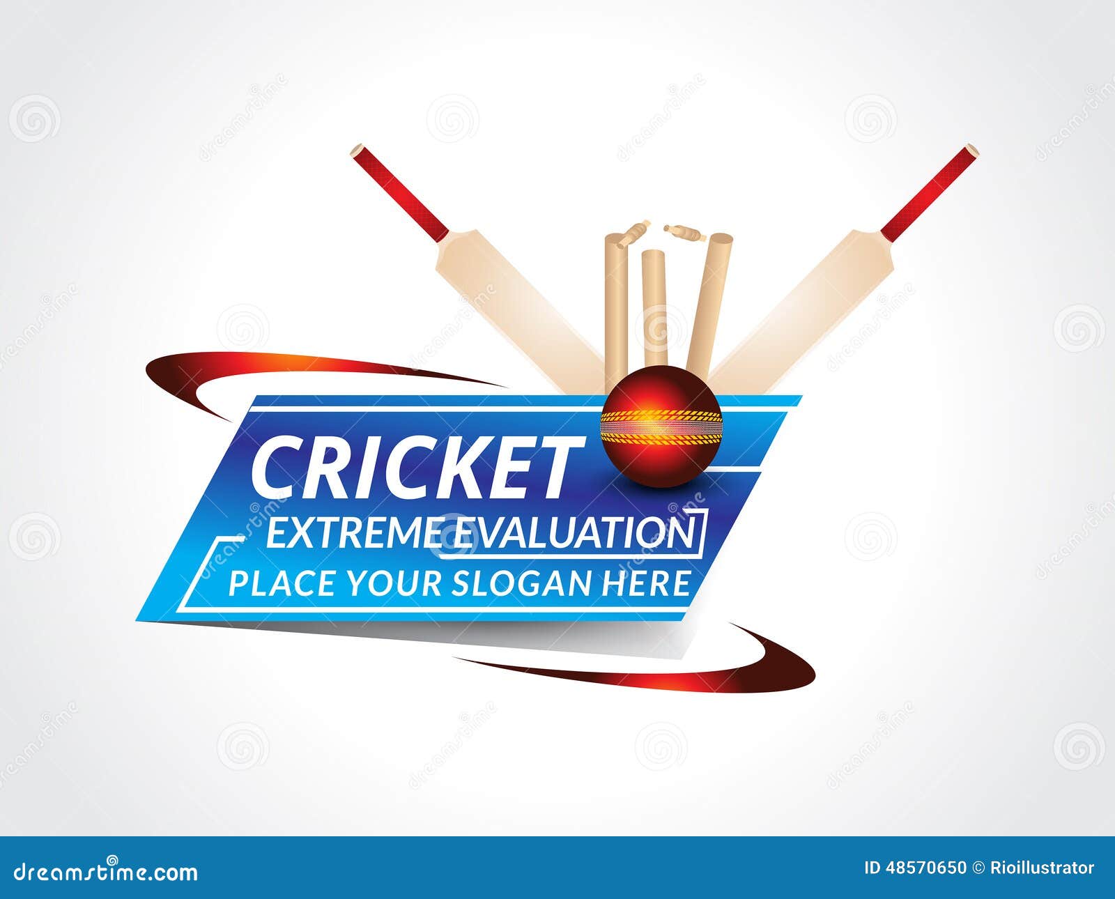 Abstract Cricket Background with Bat Stock Vector Illustration of