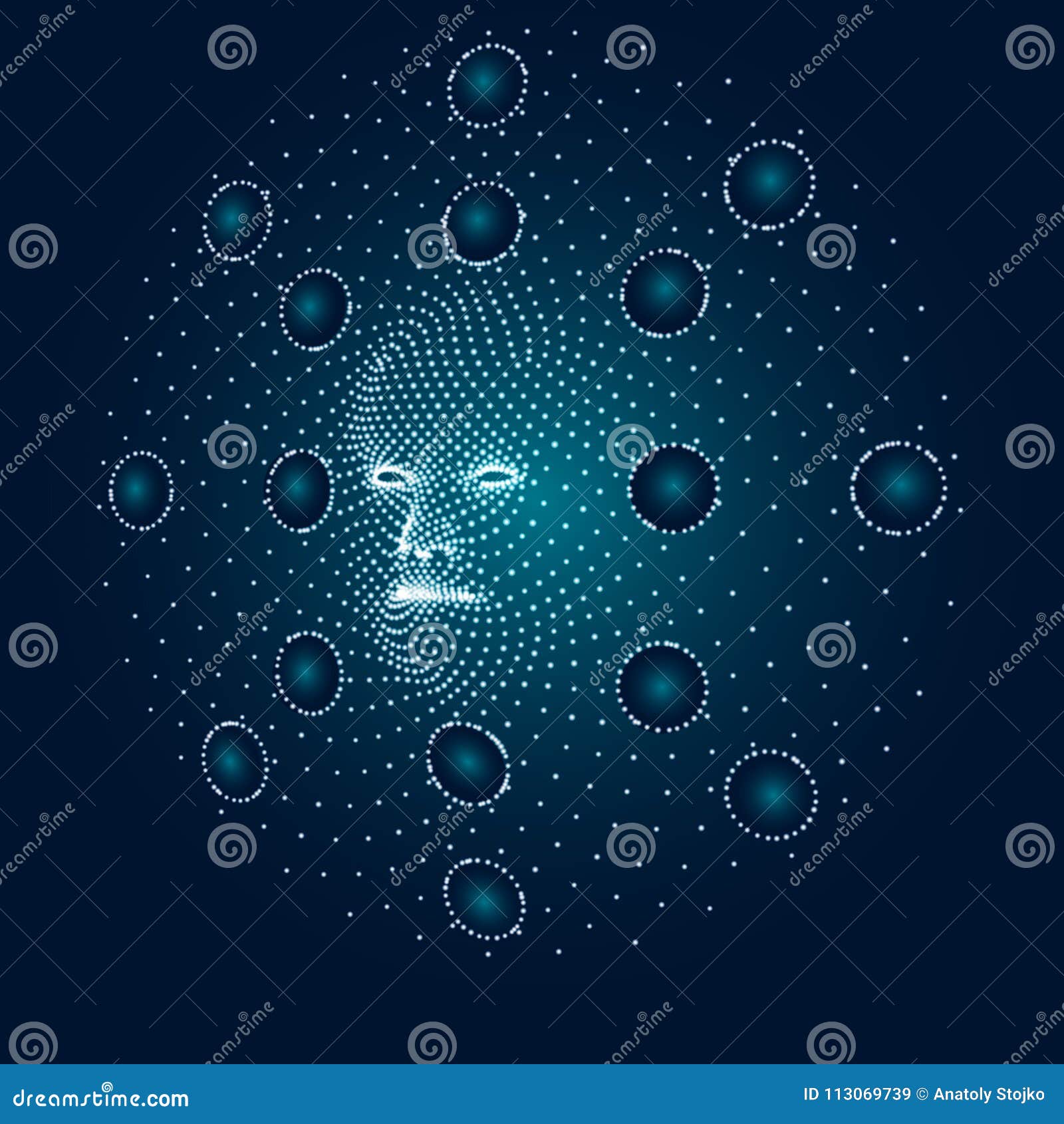 Abstract Crypto Currency Net Consisting Face of Dots. Bitcoin Se Stock  Vector - Illustration of crypto, cryptocurrency: 113069739