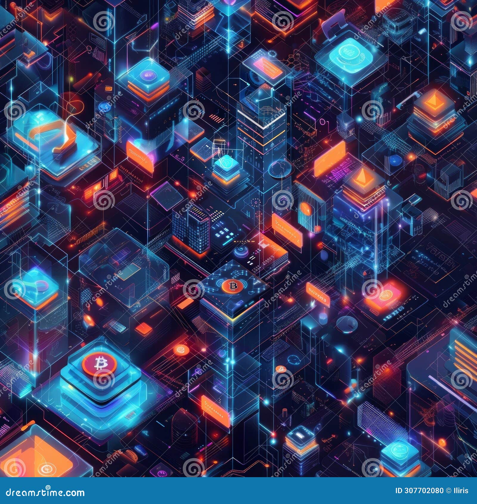 Abstract Cryptocurrency Technology Blue and Orange Background. Data Science  and Global Connection Futuristic Wallpaper Stock Photo - Image of  intelligence, information: 307702080