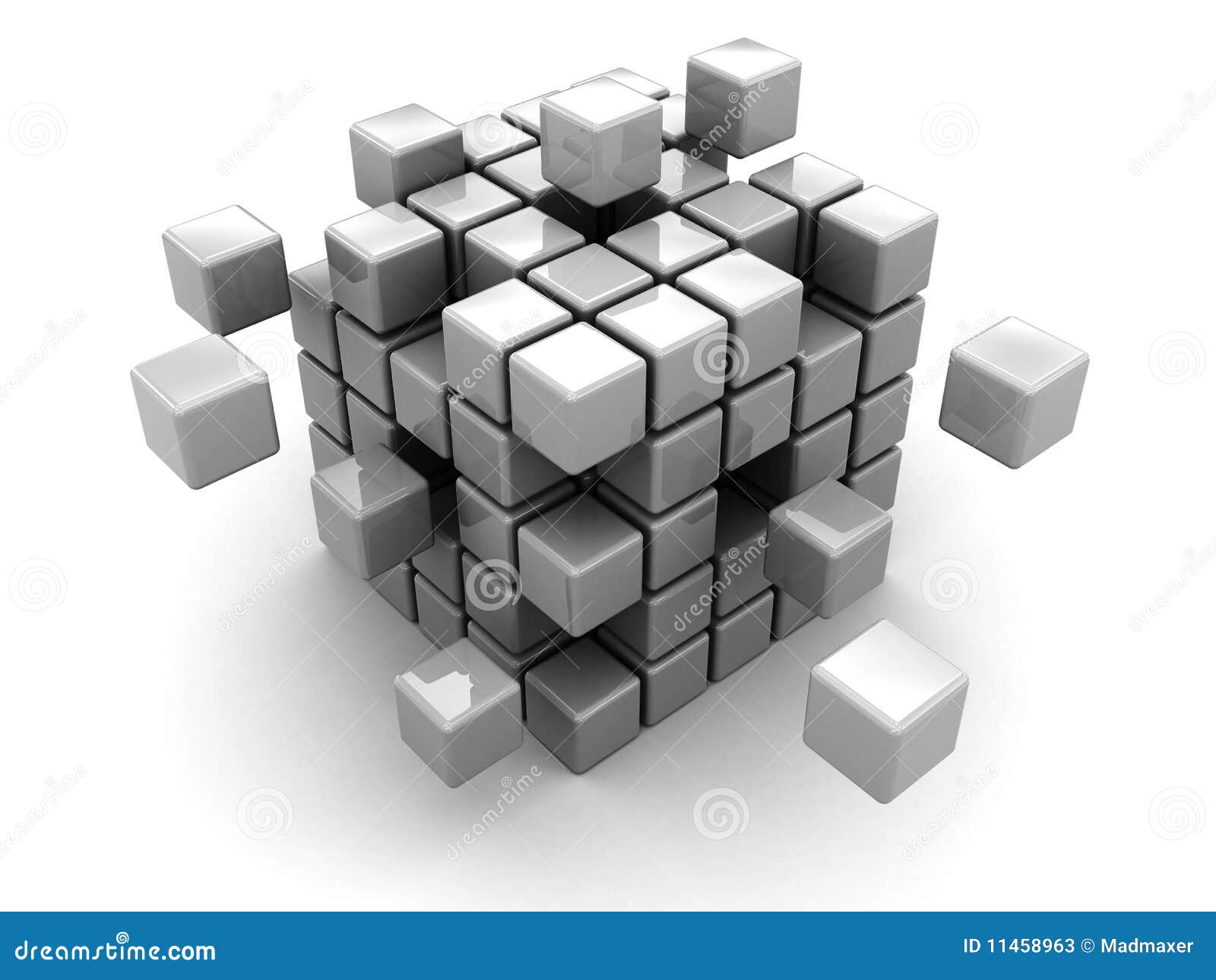 Solid (3D) Cubes multi-angle silver, silver - Stock Illustration  [105905289] - PIXTA