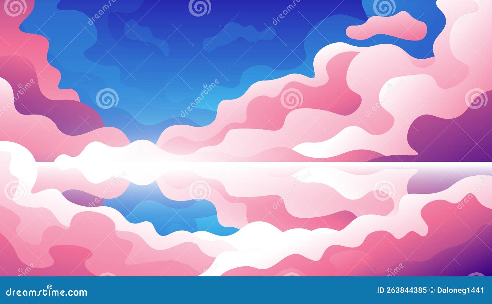 Abstract Cumulus Pink Clouds in the Sky Stock Vector Illustration of