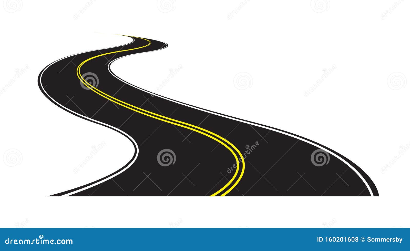 Double Yellow Line Road Background Stock Illustrations 88 Double