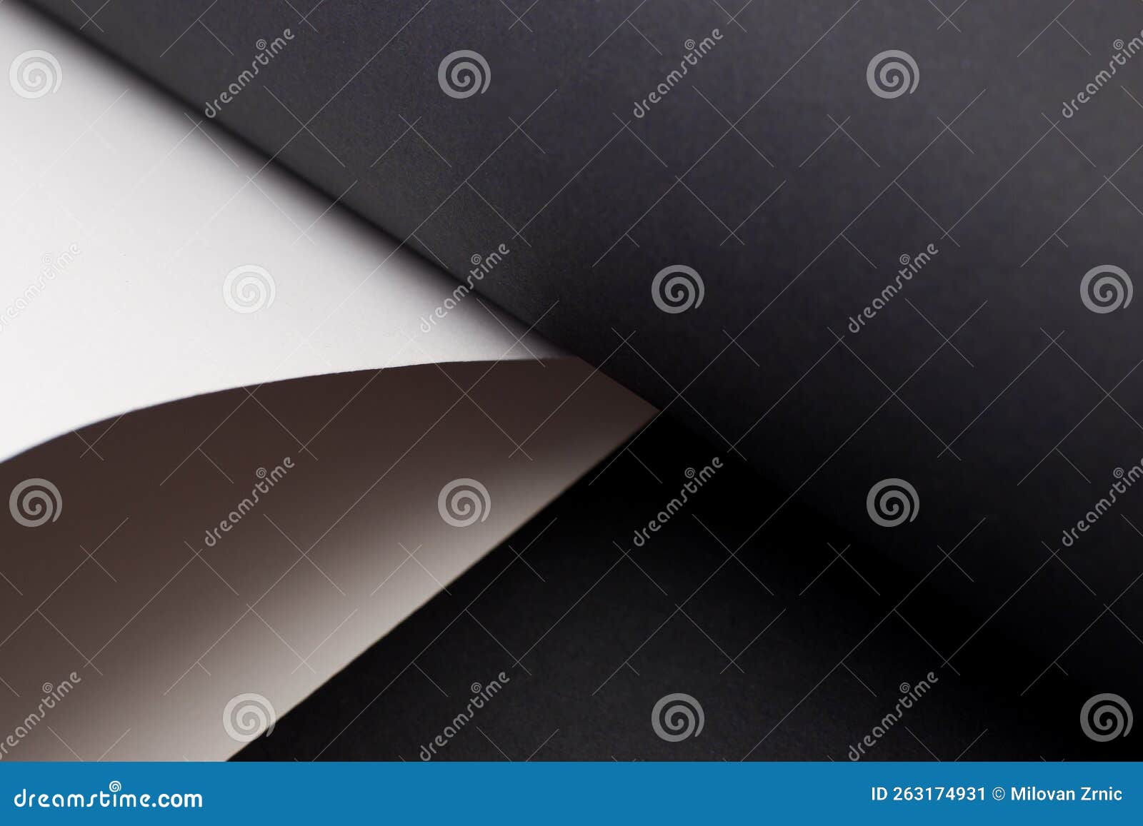 Abstract Curved Black and White Paper Background Stock Image Image of