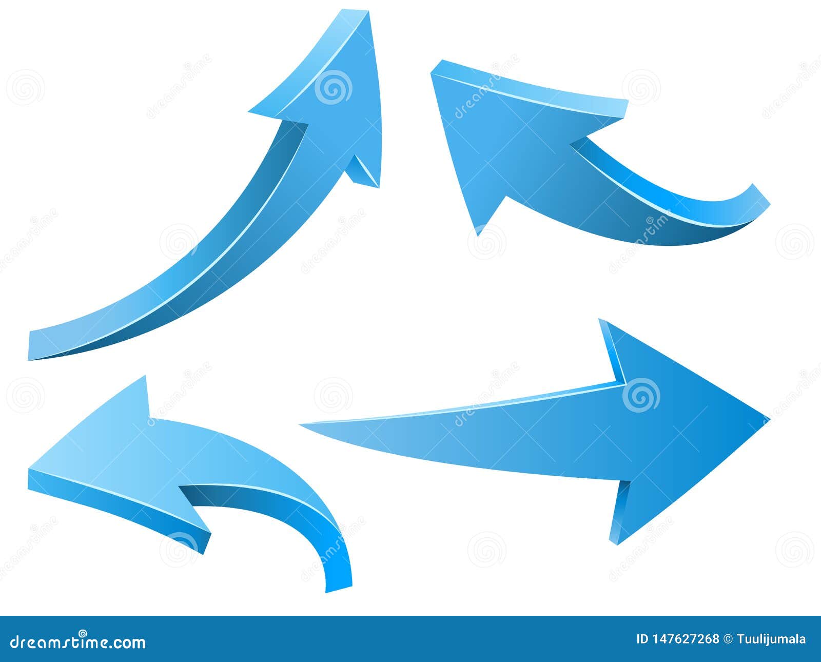 abstract curved blue arrows