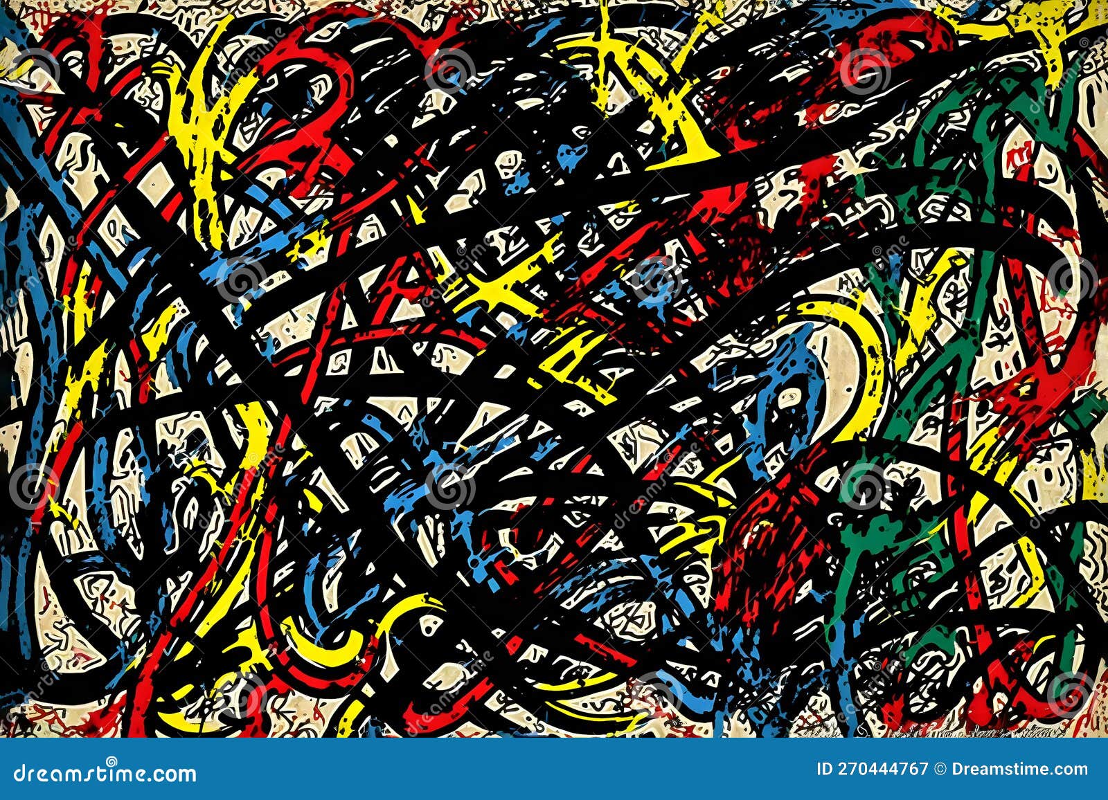 abstract 2d art of chaotic lines, neural network generated art