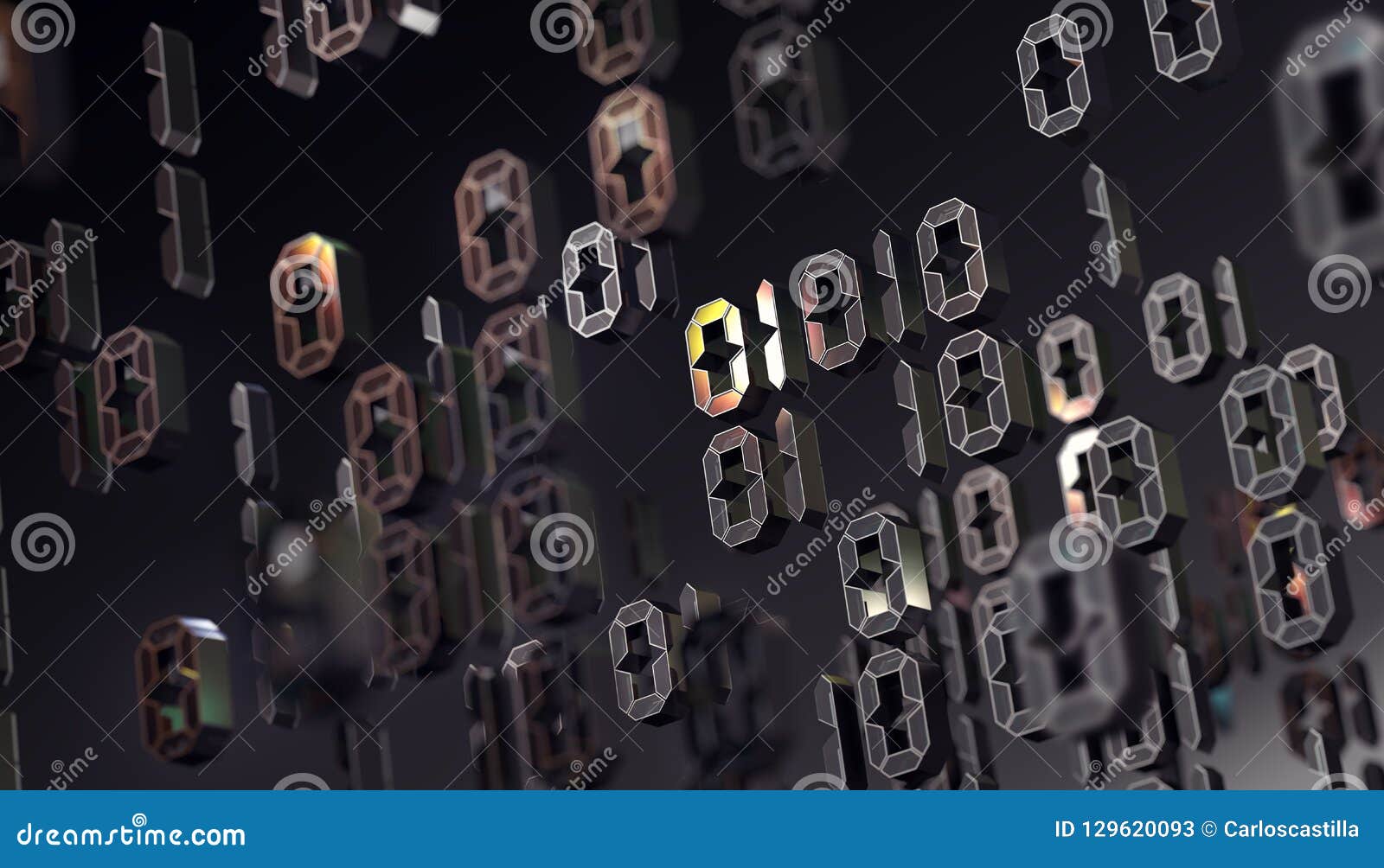 Abstract 3d Background,Binary Language and Virtual Matrix Concept Stock ...