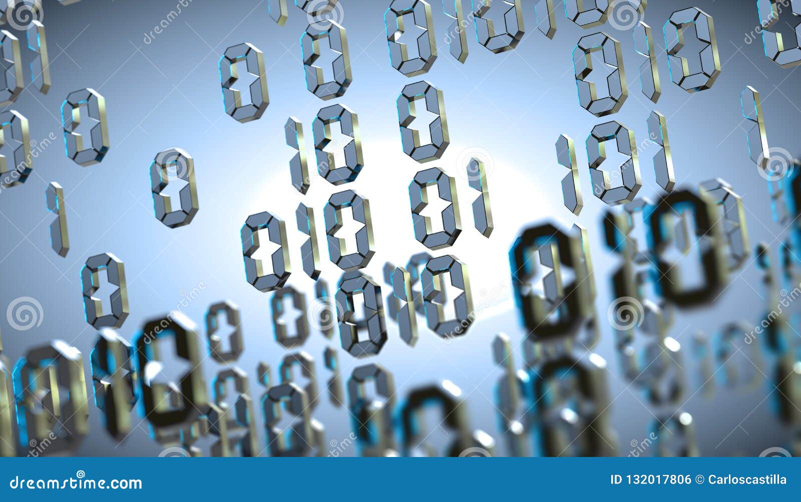 Abstract 3d Background,Binary Language and Virtual Matrix Concept.3d ...