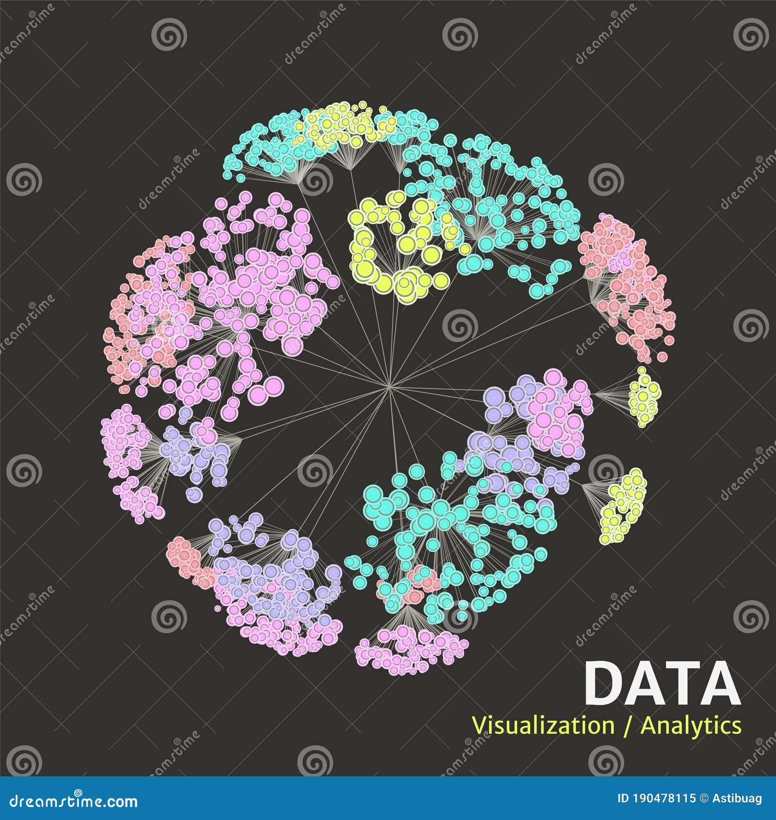 Abstract 3D Big Data Visualization Concept. Infographics Design Stock ...
